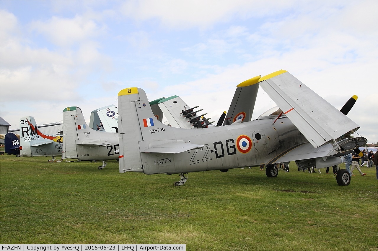 F-AZFN, Douglas AD-4N Skyraider C/N 7609, Douglas AD-4N Skyraider, Static display, La Ferté-Alais airfield (LFFQ) Airshow 2015