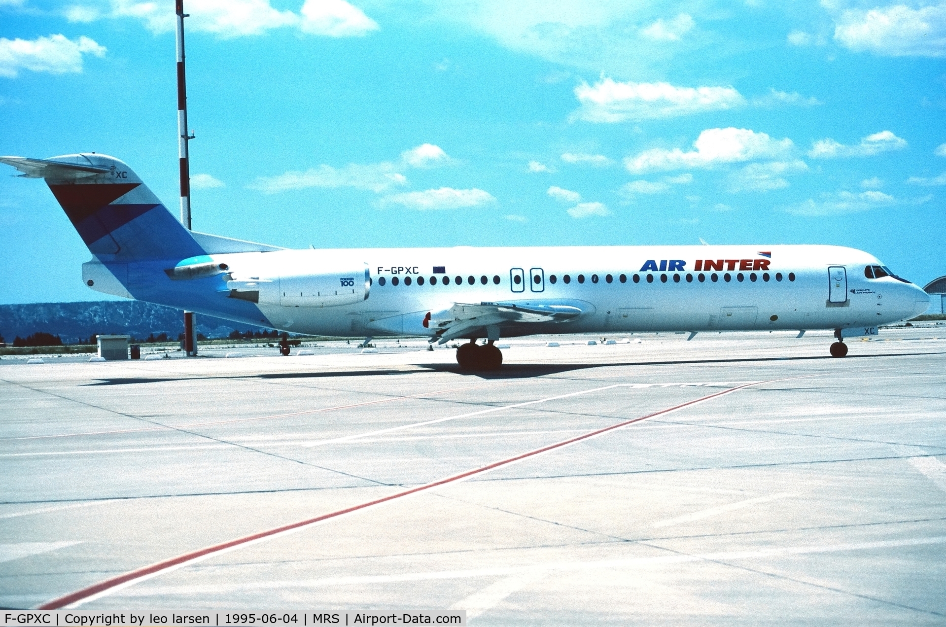 F-GPXC, 1994 Fokker 100 (F-28-0100) C/N 11493, Marseille  4.6.1995