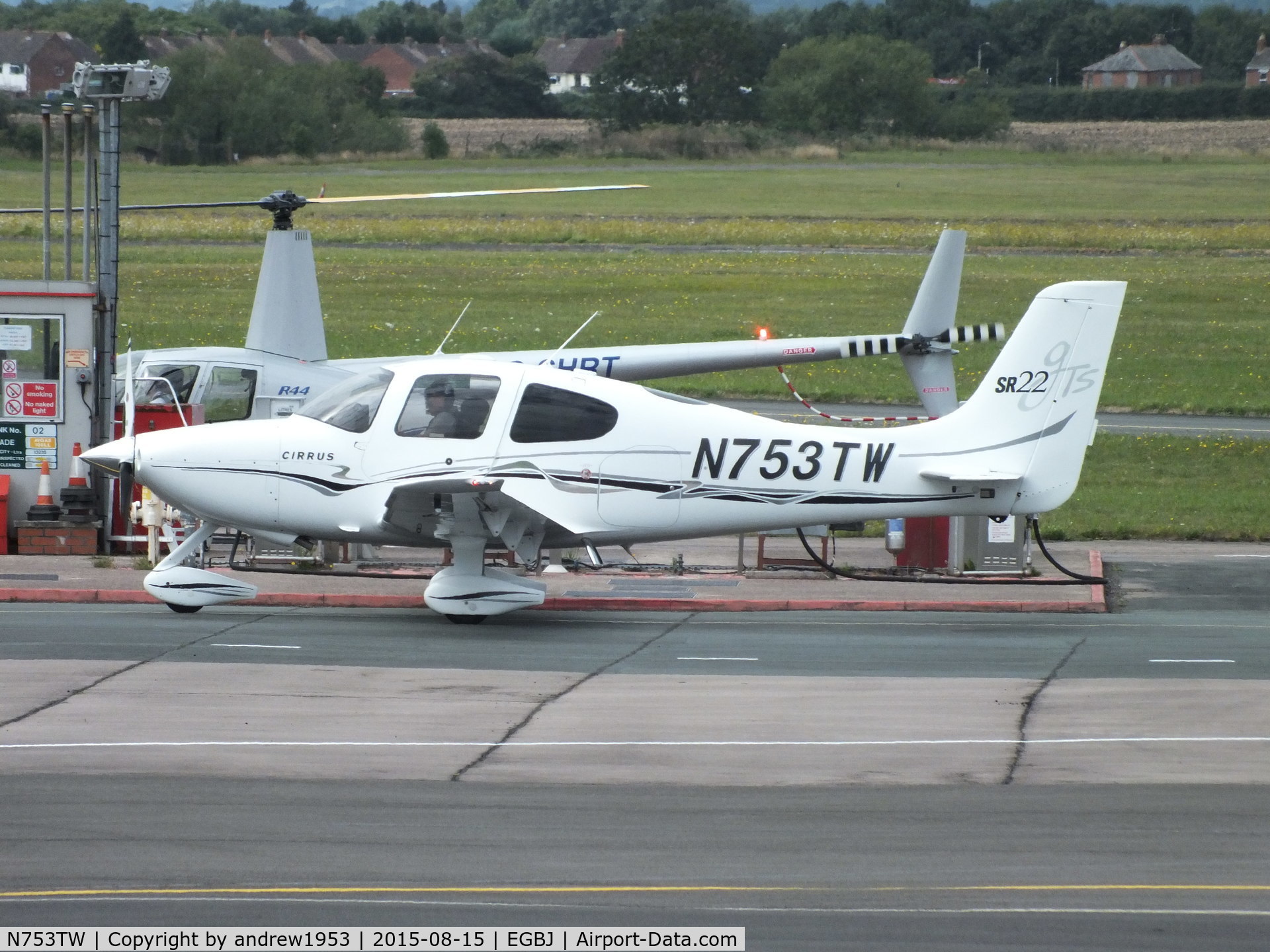 N753TW, 2005 Cirrus SR22 GTS C/N 1413, N753TW at Gloucestershire Airport.