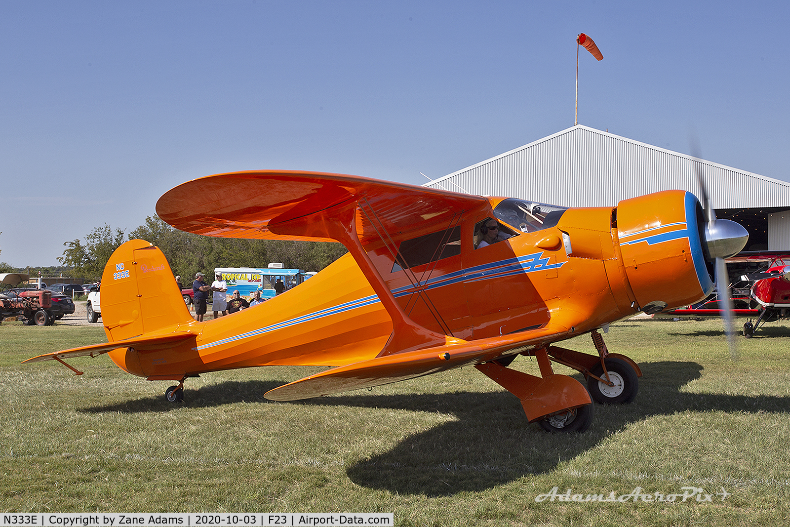 N333E, 1943 Beech D17S Staggerwing C/N 4878, 2020 Ranger Antique Airfield Fly-In, Ranger, TX