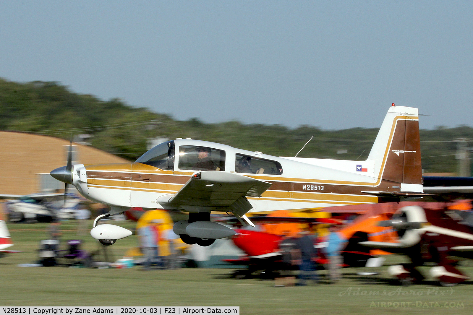 N28513, Grumman American AA-5B Tiger C/N AA5B0655, 2020 Ranger Antique Airfield Fly-In, Ranger, TX