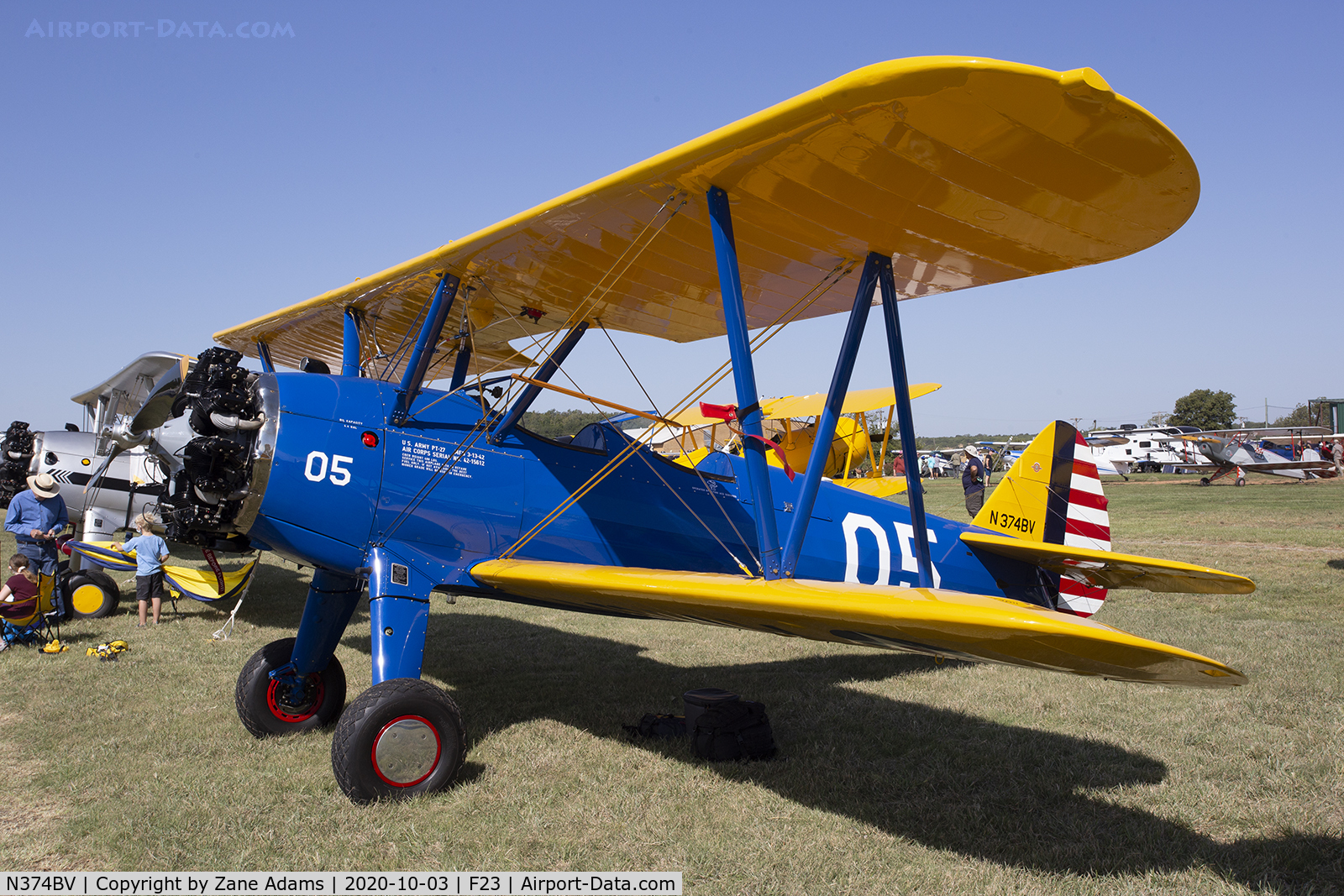 N374BV, Boeing D75N1 C/N 75-3801, 2020 Ranger Antique Airfield Fly-In, Ranger, TX