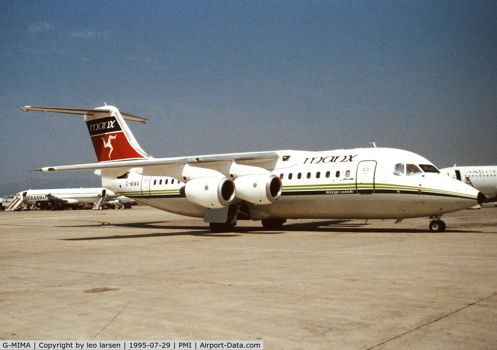 G-MIMA, 1987 British Aerospace BAe.146-200 C/N E2079, Palma de Mallorca 29.7.1995