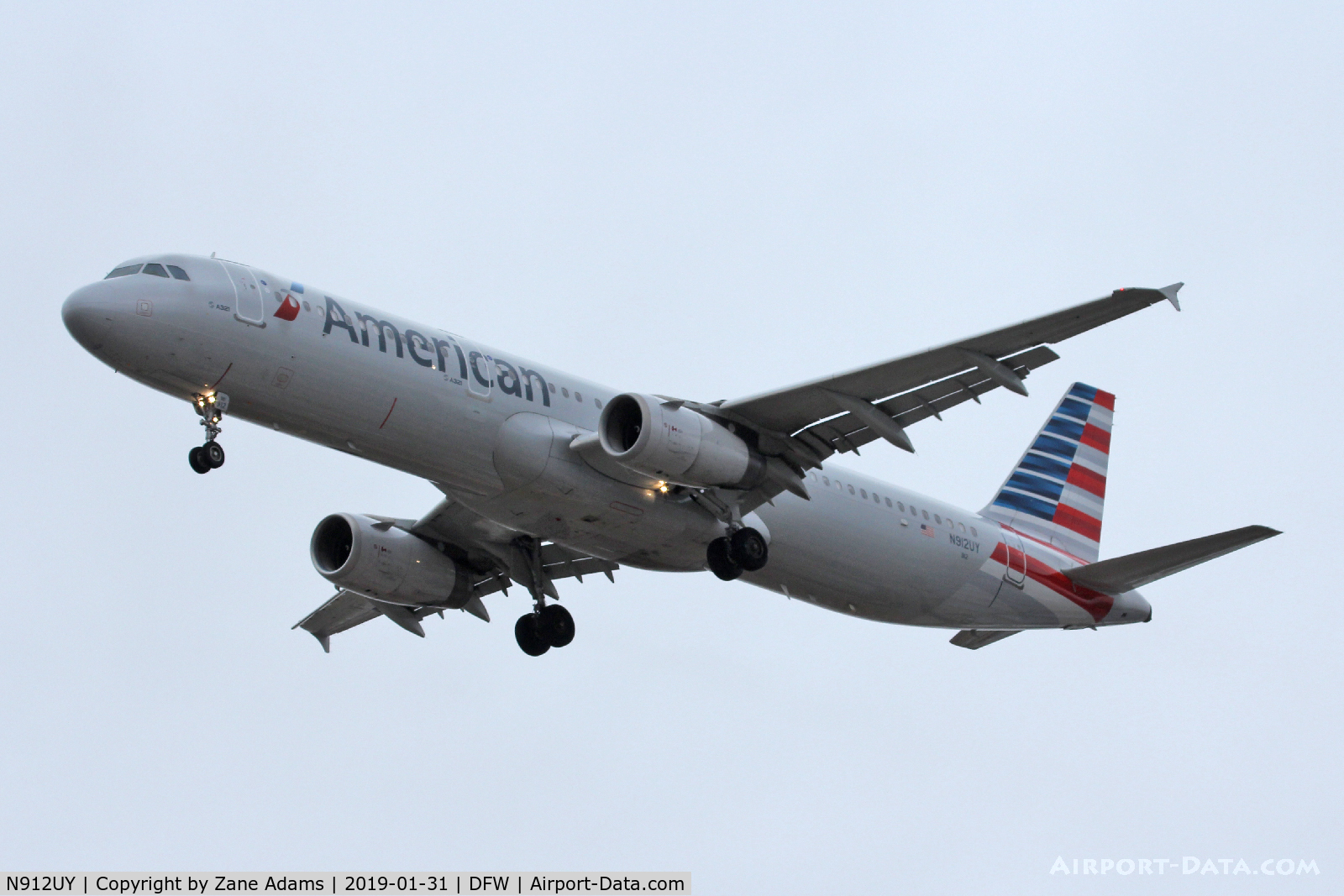 N912UY, 2014 Airbus A321-231 C/N 6264, Arriving at DFW Airport