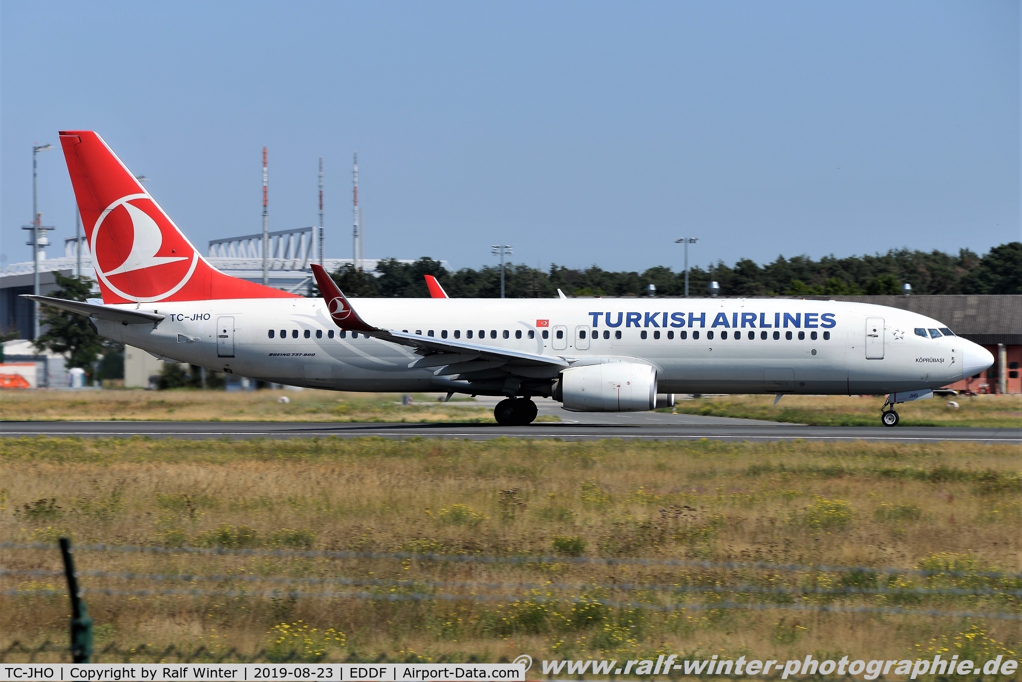 TC-JHO, 2013 Boeing 737-8F2 C/N 40987, Boeing 737-8F2(W) - TK THY Turkish Airlines 'Köprüba??' - 40987 - TC-JHO - 23.08.2019 - FRA