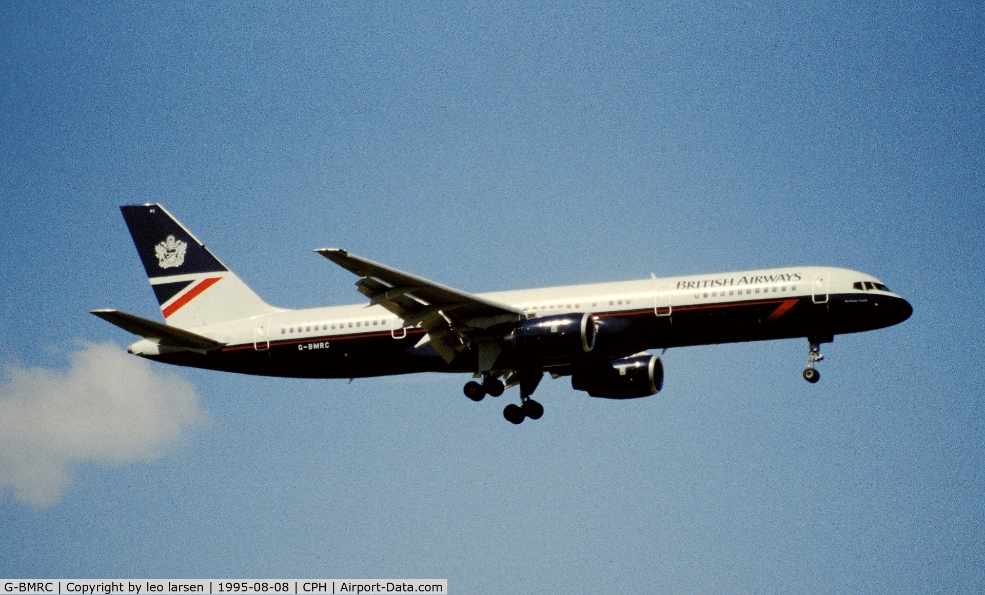 G-BMRC, 1988 Boeing 757-236/SF C/N 24072, Copenhagen 8.8.1995