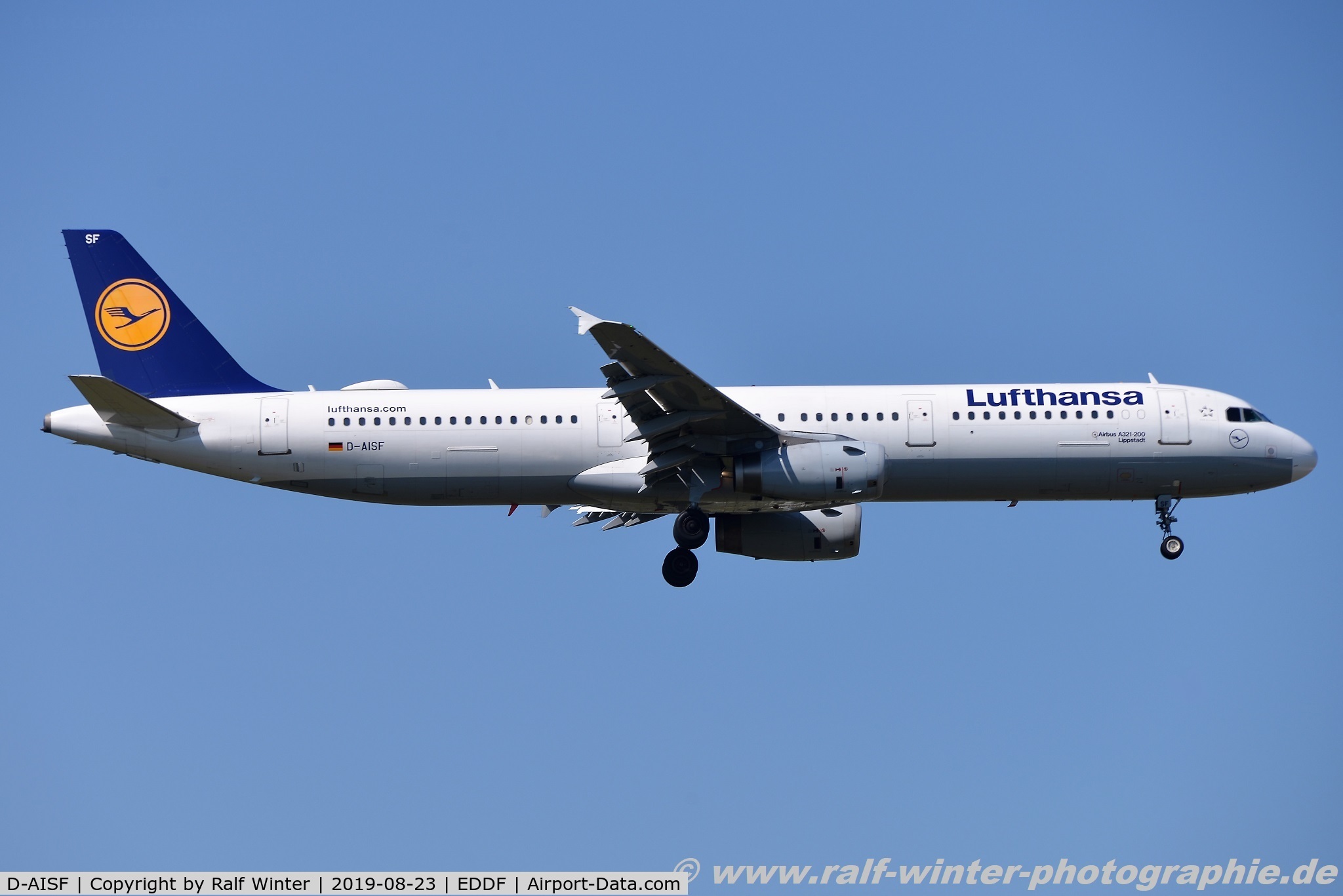 D-AISF, 2000 Airbus A321-231 C/N 1260, Airbus A321-231 - LH DLH Lufthansa 'Lippstadt' - 1260 - D-AISF - 23.08.2019 - FRA