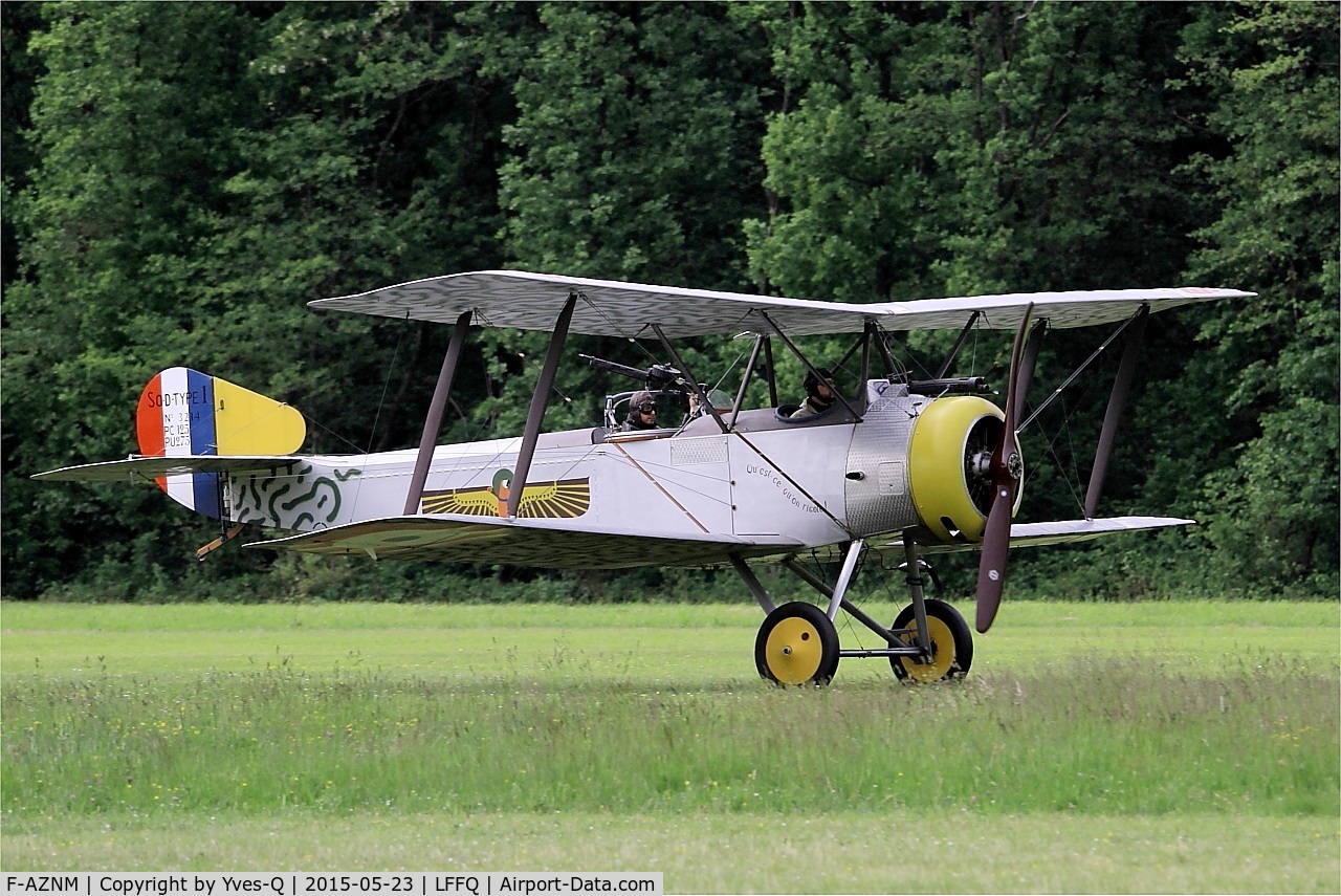 F-AZNM, 1915 Sopwith 1½ Strutter 1B2 C/N 2897, Sopwith 1 12 Strutter 1B2, Take off, La Ferté-Alais (LFFQ) Air show 2015