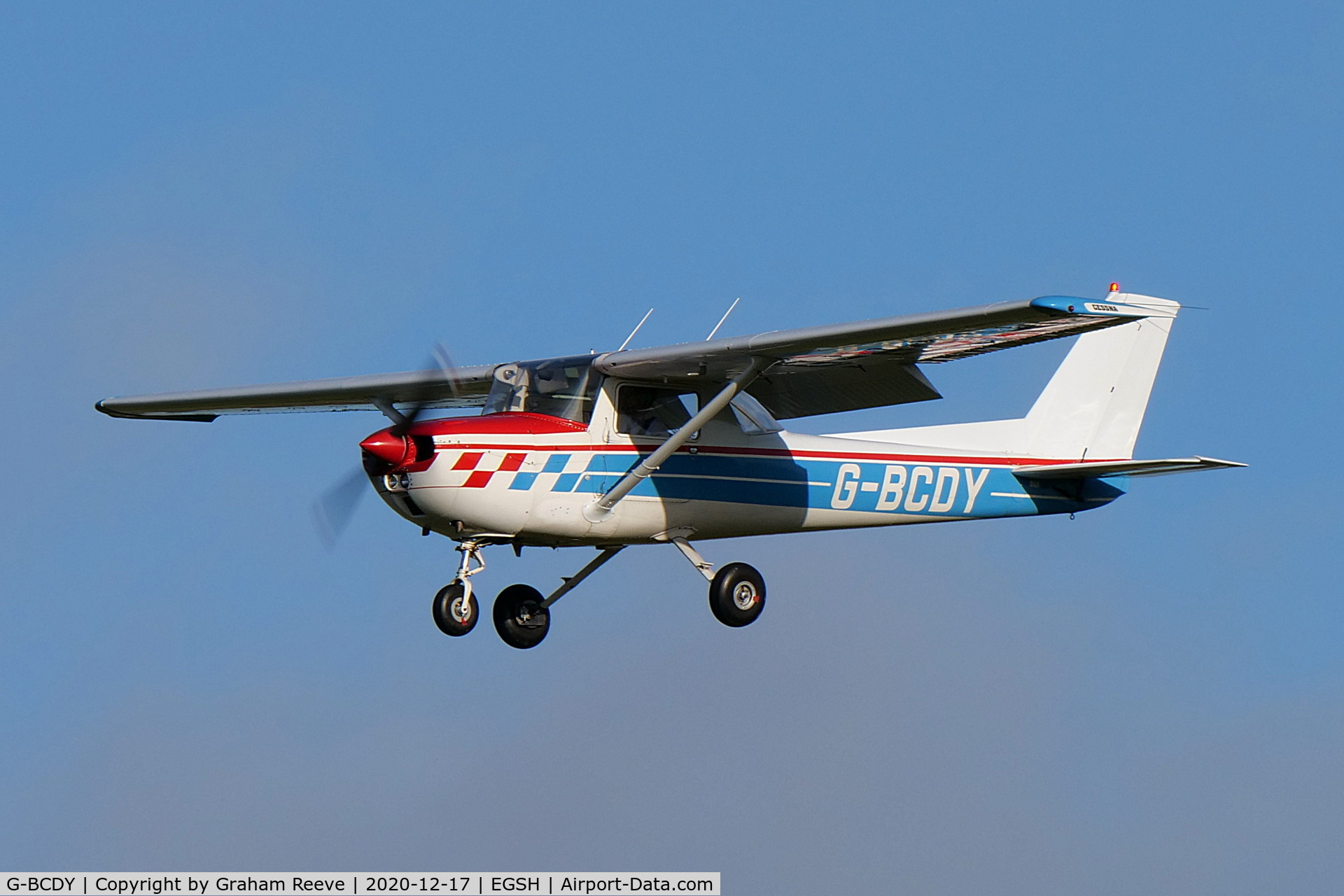 G-BCDY, 1974 Reims FRA150L Aerobat C/N 0237, On approach to Norwich.