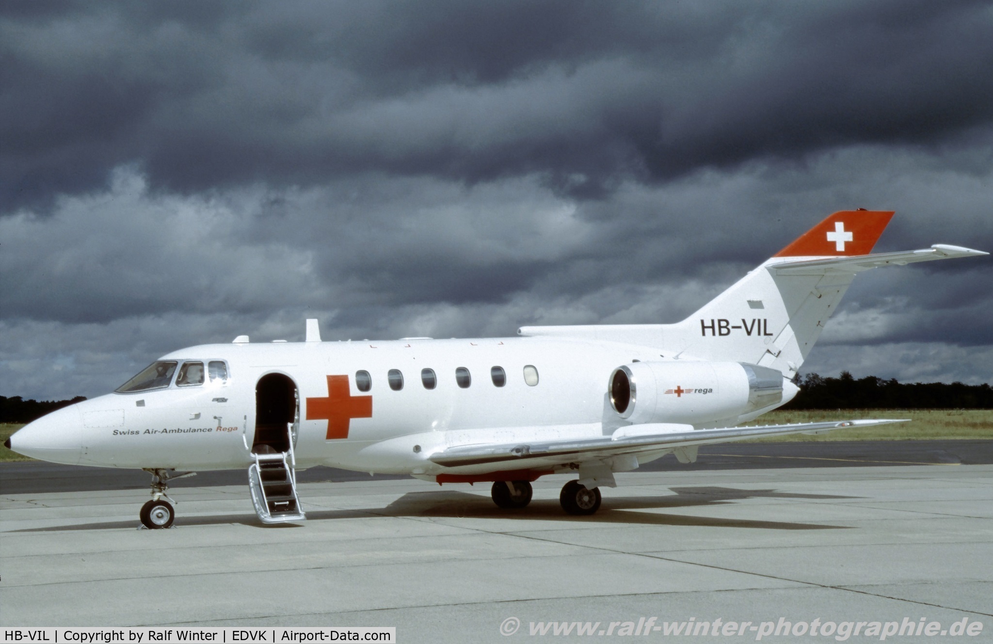 HB-VIL, 2003 British Aerospace BAe.125-800B C/N 258097, British Aerospace BAe 125-800B - SAZ REGA Swiss Air Ambulance - 258097 - HB-VIL - 1994 - EDVK