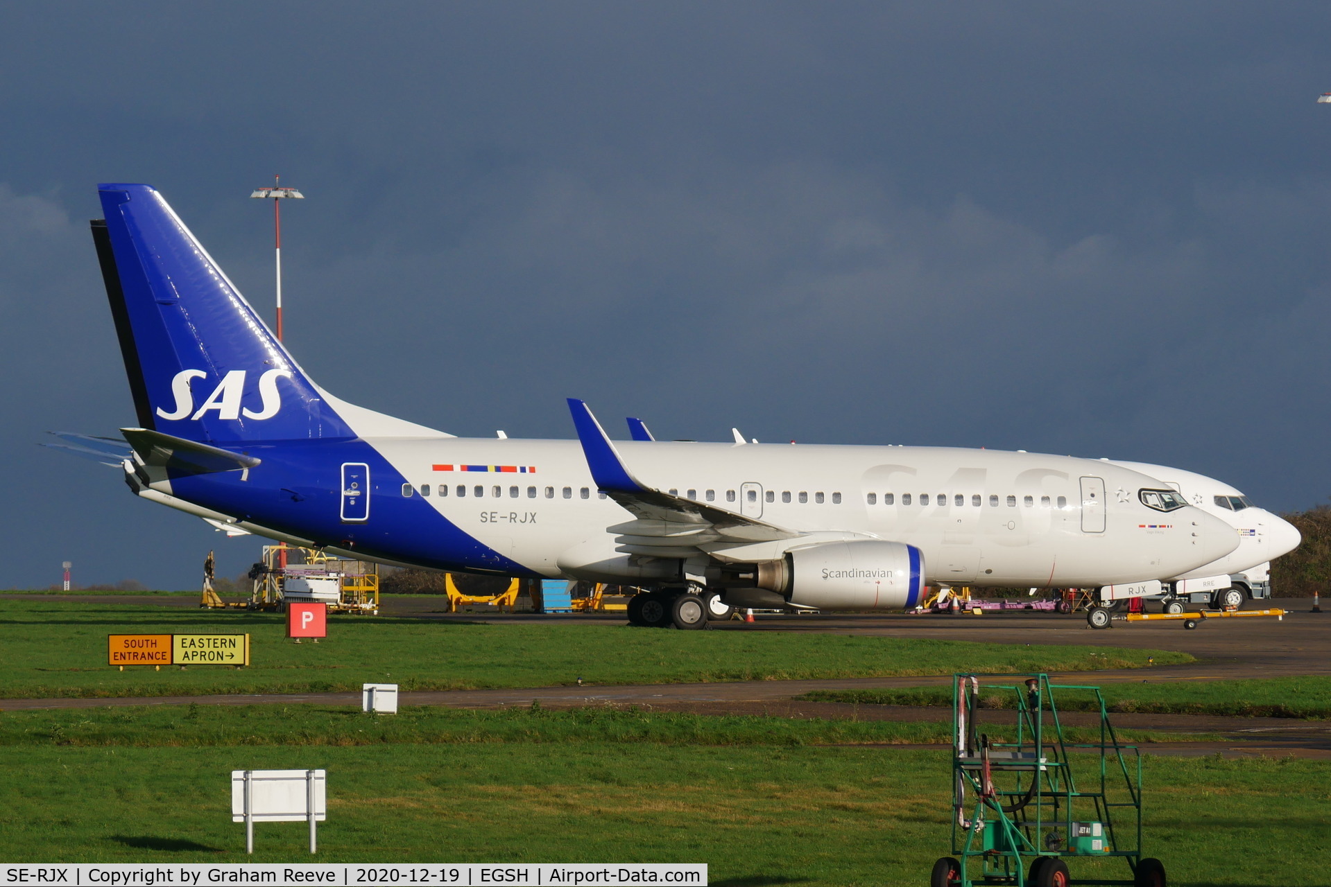 SE-RJX, 2007 Boeing 737-76N C/N 34754, Parked at Norwich.