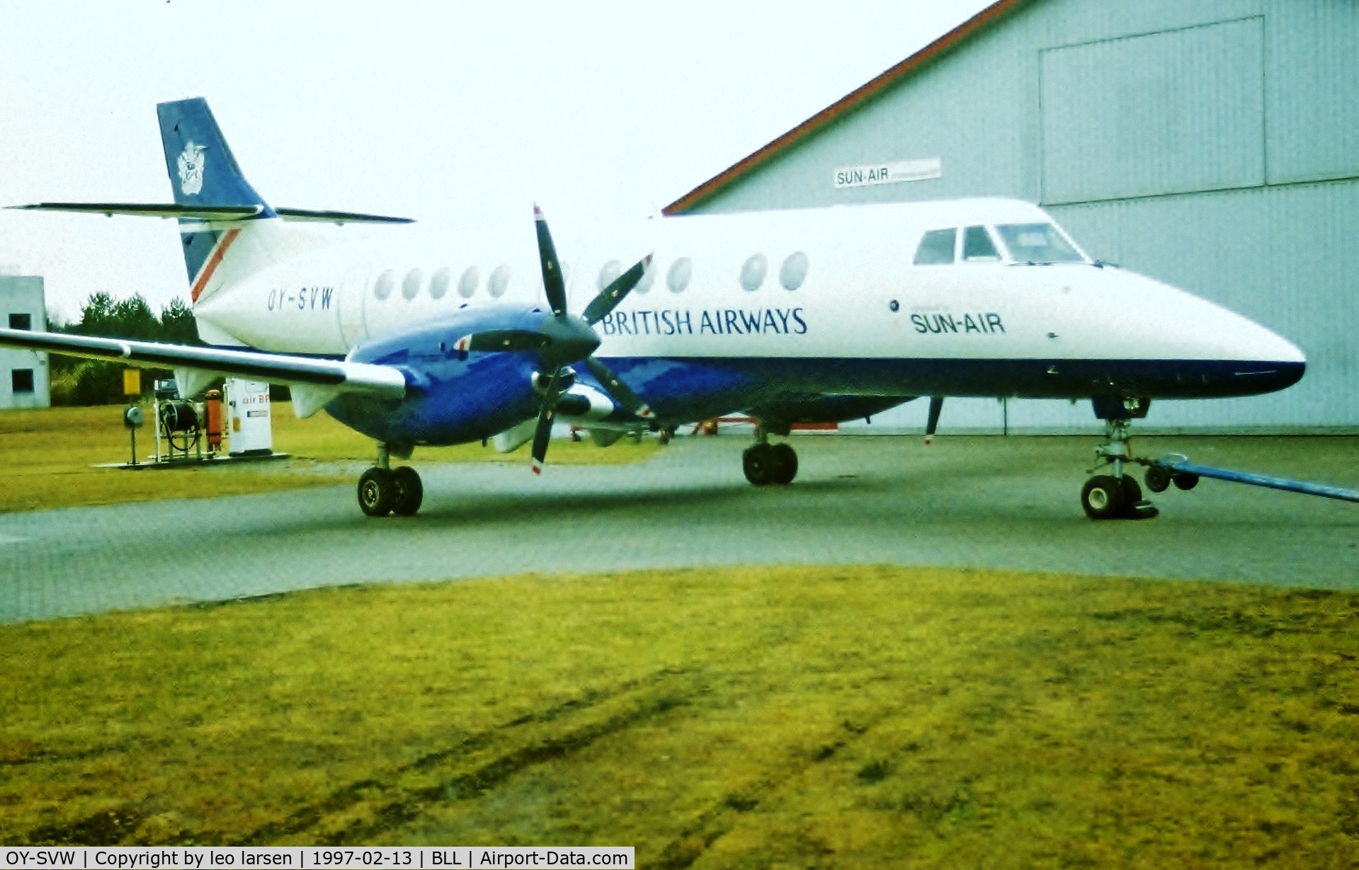 OY-SVW, 1995 British Aerospace Jetstream 41 C/N 41047, Billund 13.2.1997