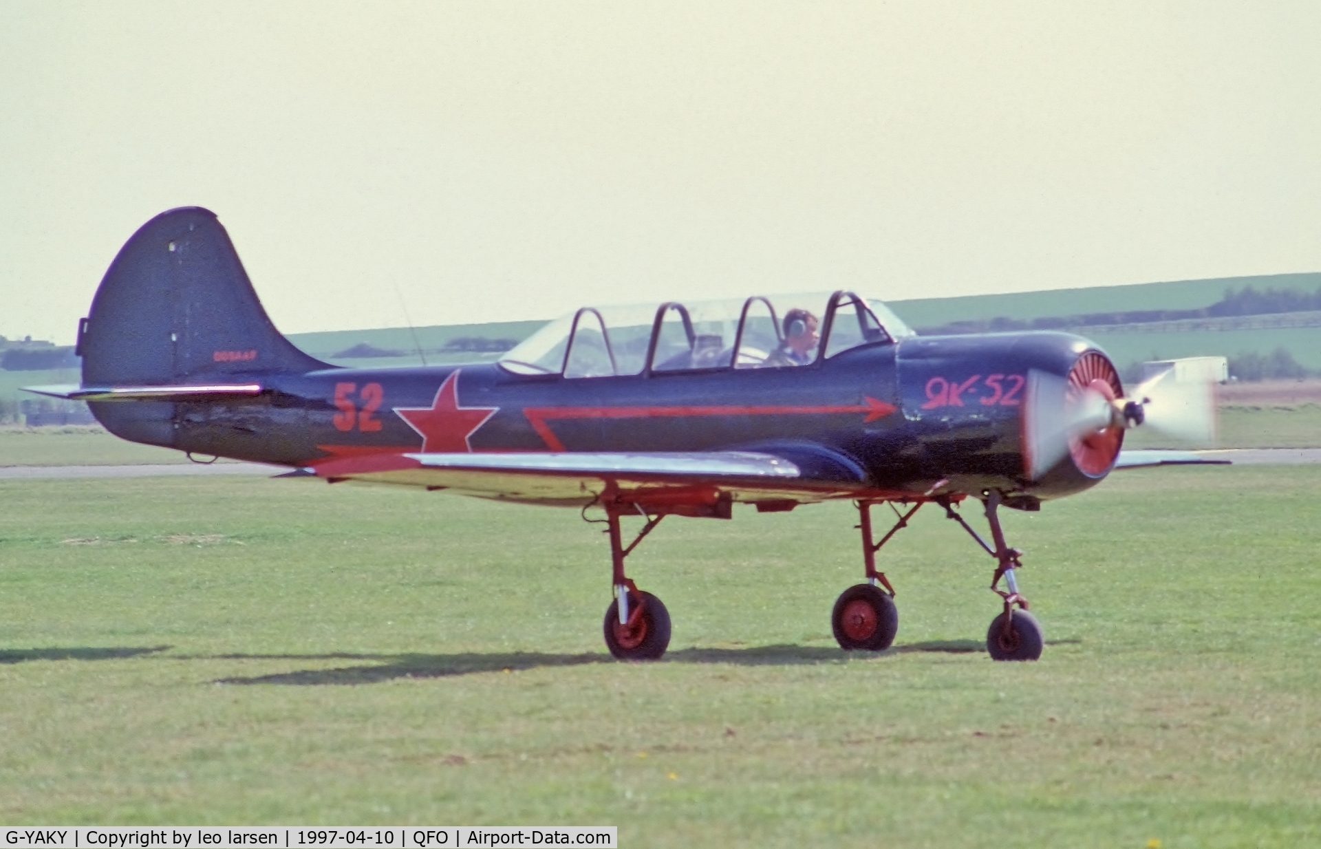 G-YAKY, 1984 Bacau Yak-52 C/N 844109, Duxford 10.4.1997