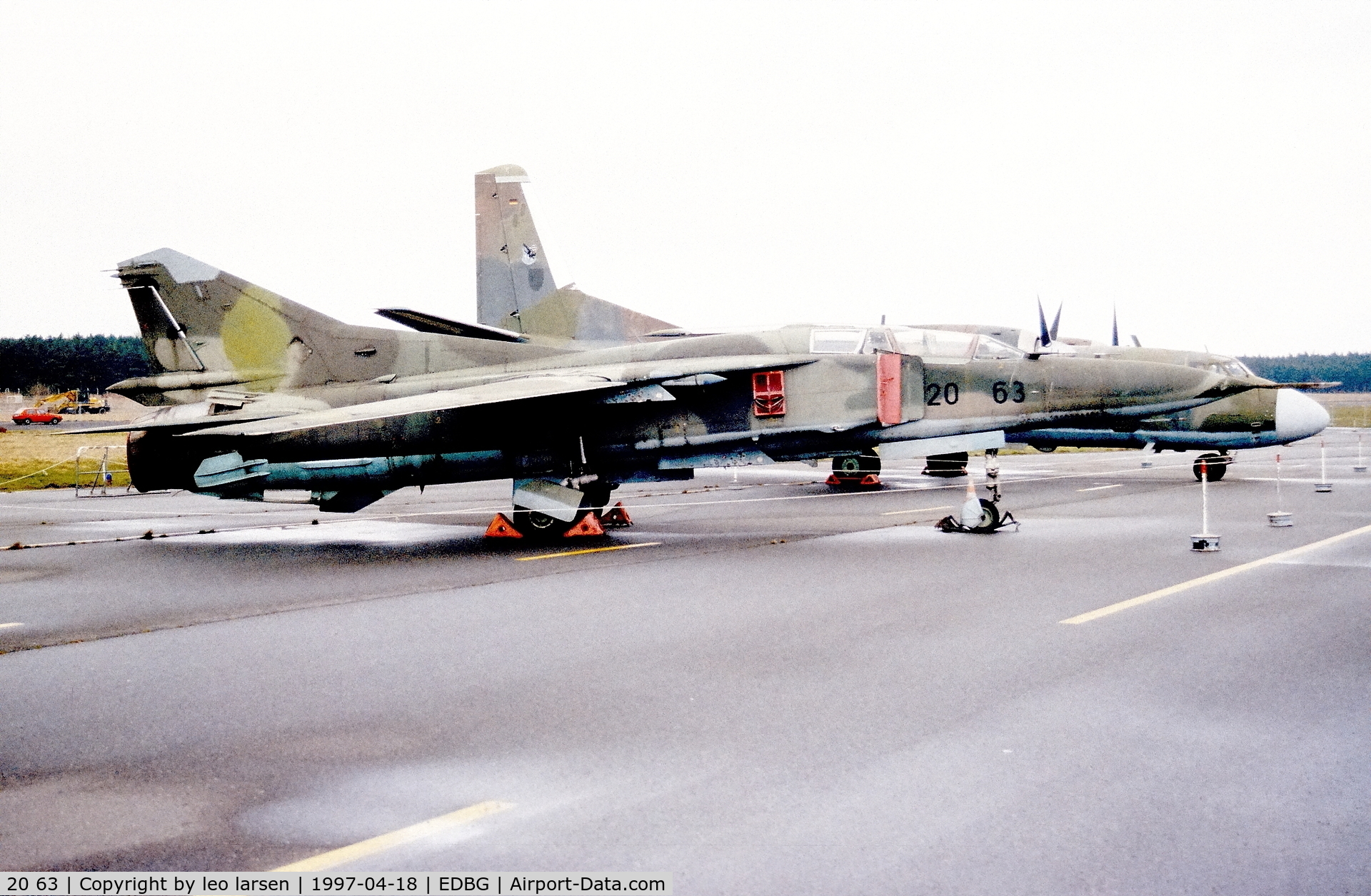 20 63, 1979 Mikoyan-Gurevich MiG-23UB C/N A1037902, Berlin Gatow Museum 18.4.1997