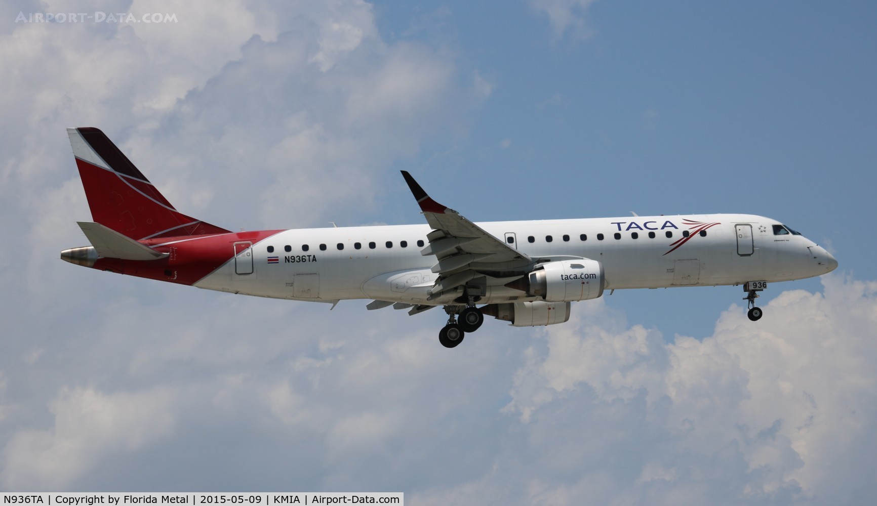 N936TA, 2008 Embraer 190AR (ERJ-190-100IGW) C/N 19000215, MIA spotting 2015