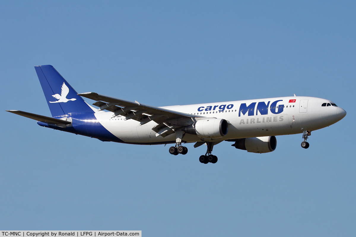 TC-MNC, Airbus A300F4-203 C/N 277, at cdg