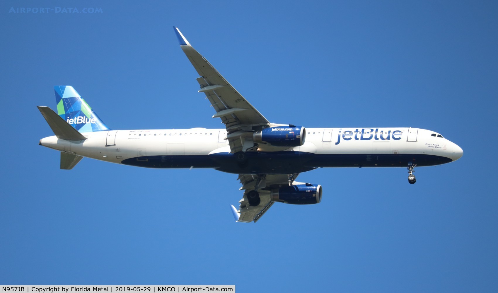 N957JB, 2015 Airbus A321-231 C/N 6809, MCO spotting 2019