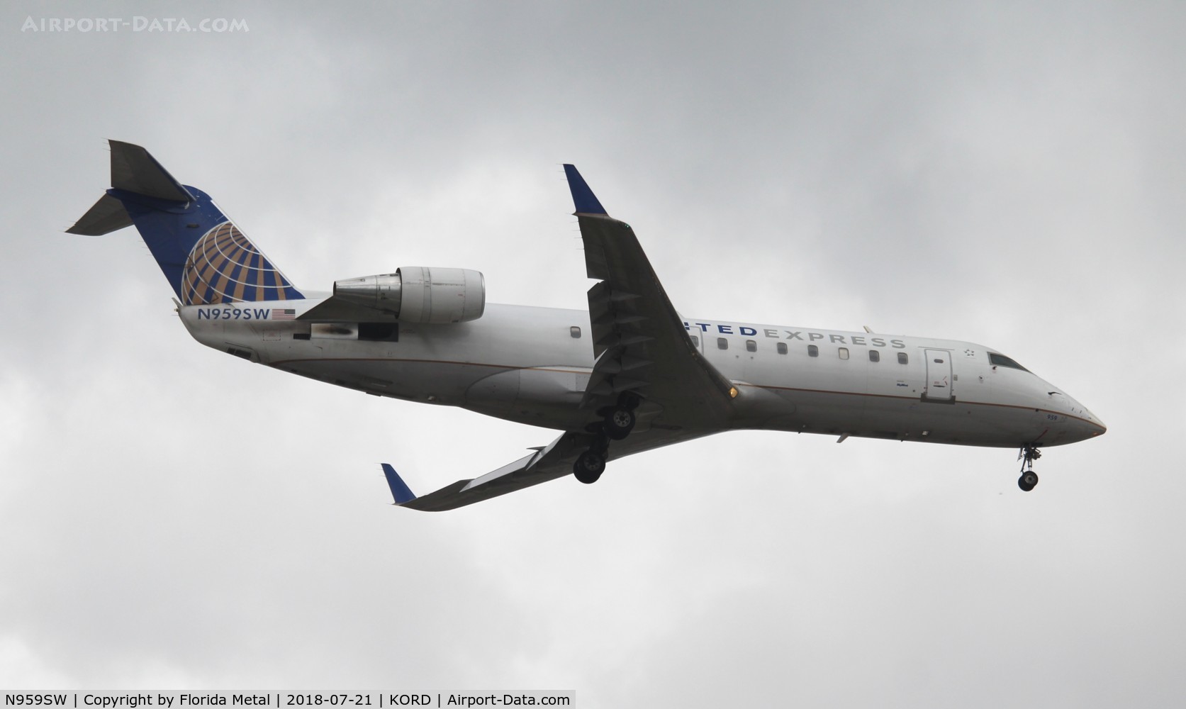 N959SW, 2003 Canadair CL-600-2B19 Regional Jet CRJ-200LR C/N 7840, ORD spotting 2018
