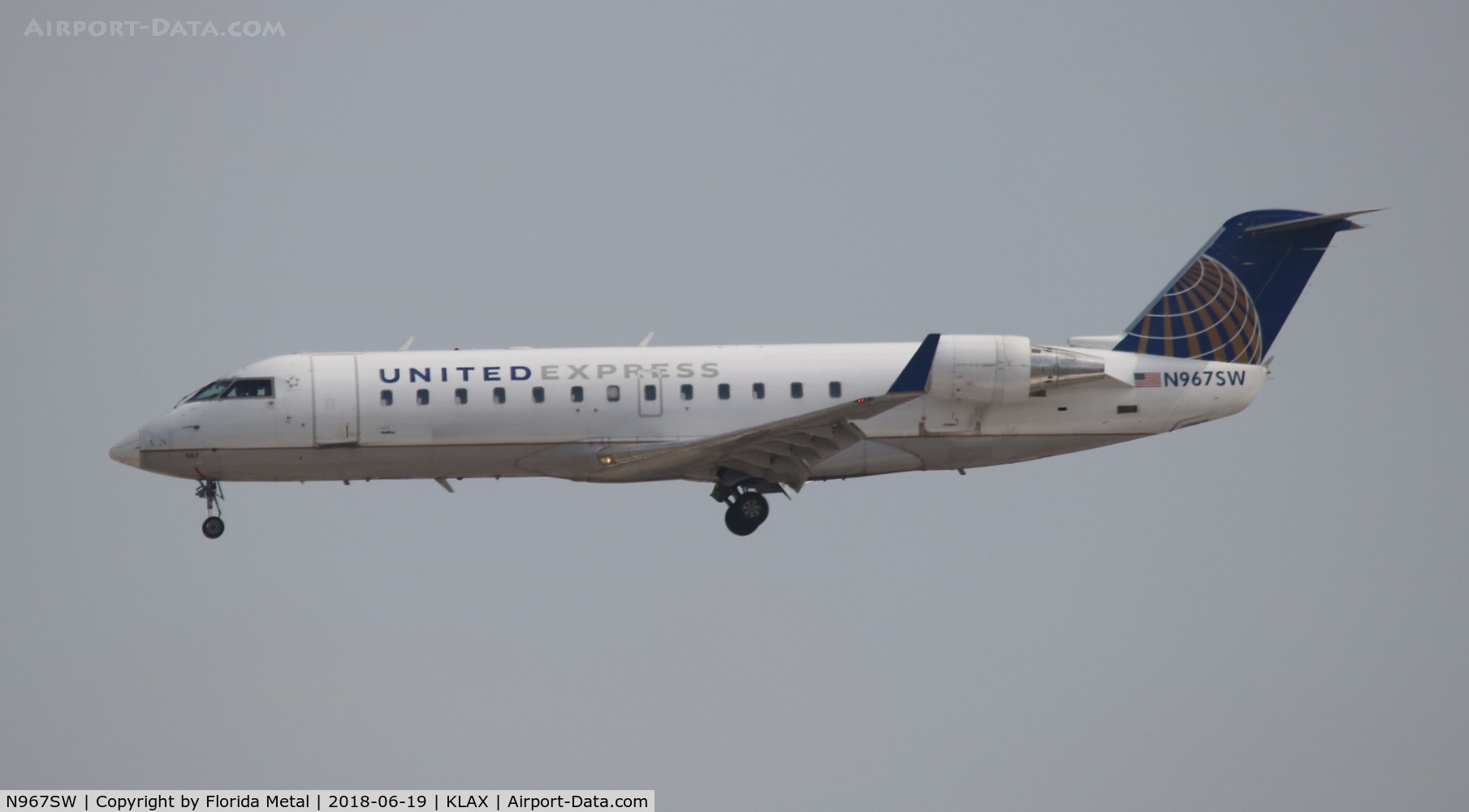 N967SW, 2003 Bombardier CRJ-200ER (CL-600-2B19) C/N 7872, LAX spotting 2018
