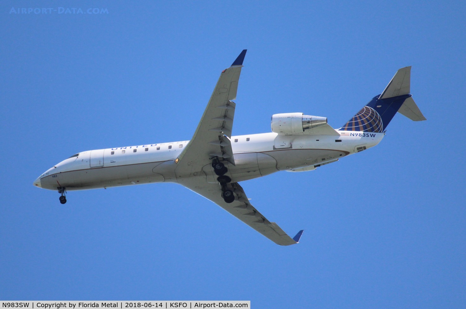 N983SW, 2004 Bombardier CRJ-200ER (CL-600-2B19) C/N 7961, SFO spotting 2018