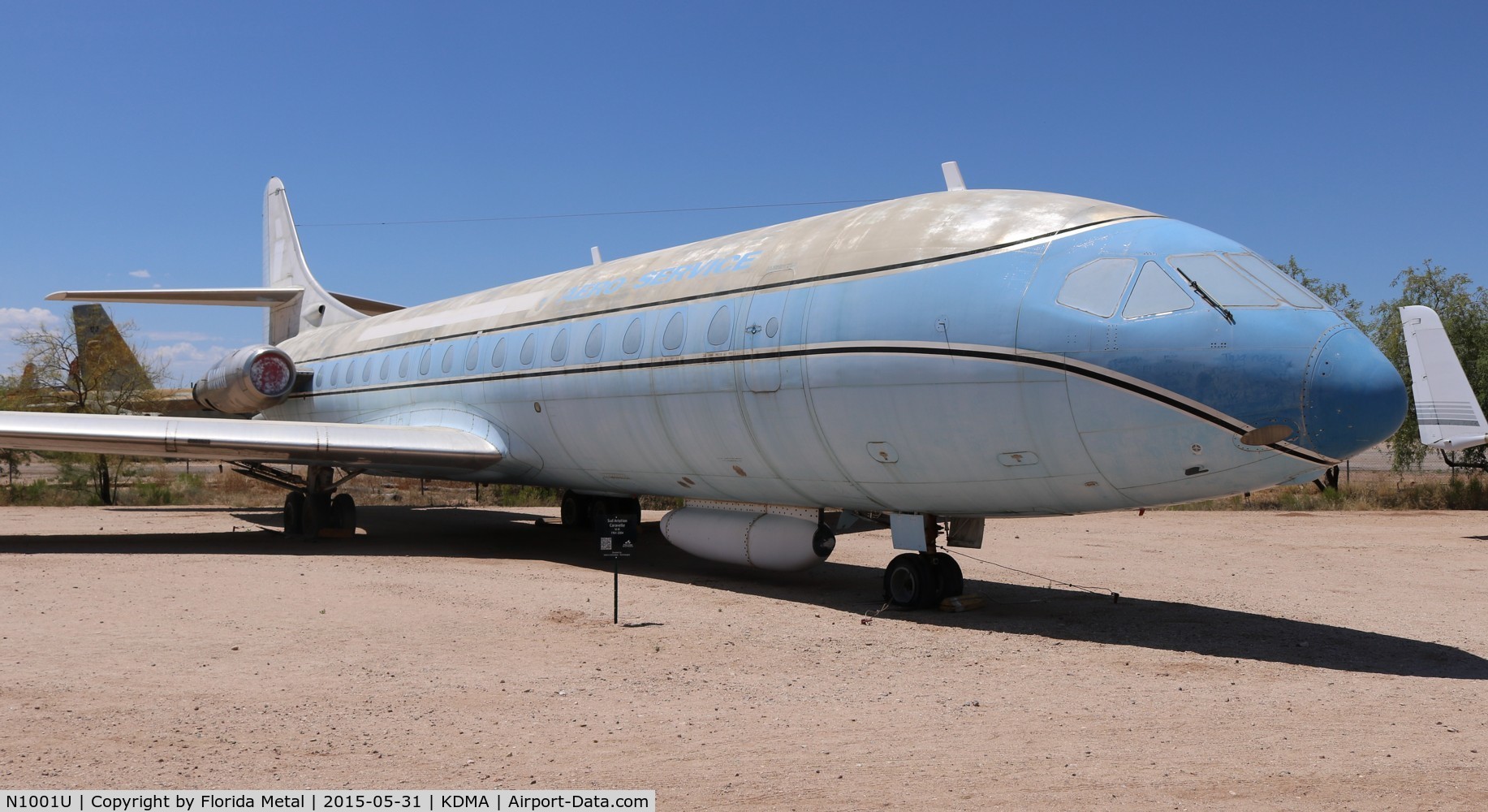 N1001U, 1961 Sud Aviation SE-210 Caravelle VI-R C/N 86, Pima 2015 Caravelle