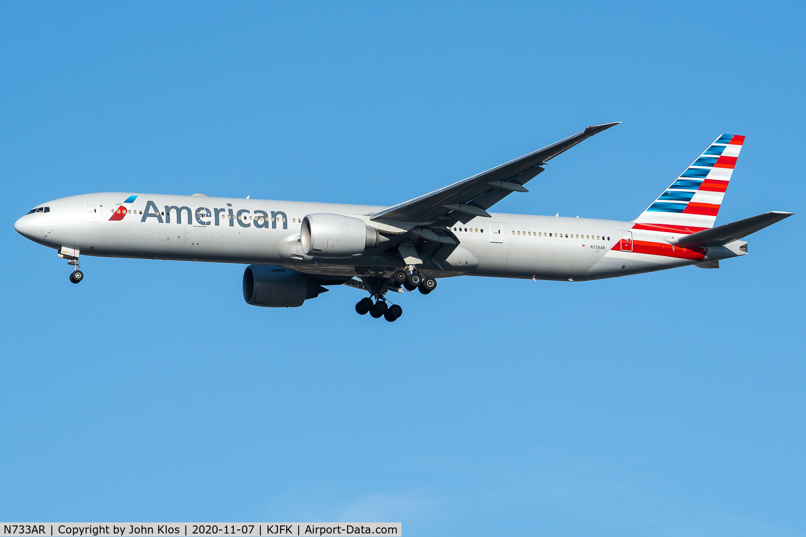 N733AR, 2015 Boeing 777-323/ER C/N 33524, AAL Trip-7, 300 arriving JFK