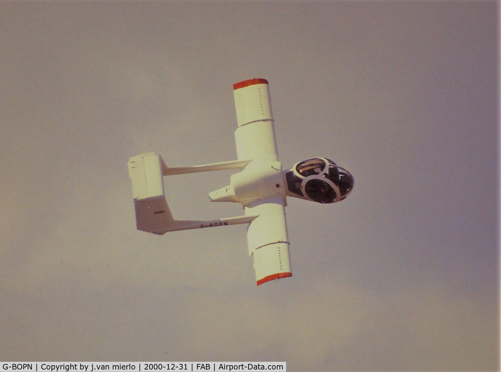 G-BOPN, 1990 Brooklands Aerospace Optica Srs 301 C/N 020, scan from slide