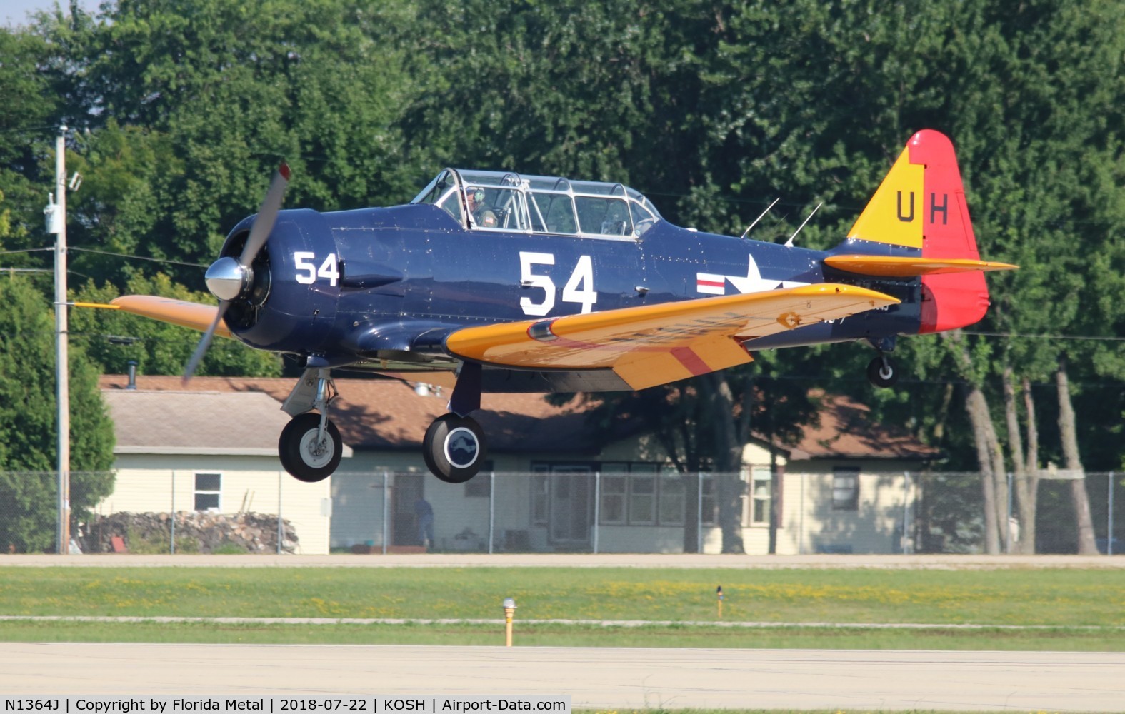 N1364J, 1951 North American T-6G Texan C/N 188-71, EAA OSH 2018