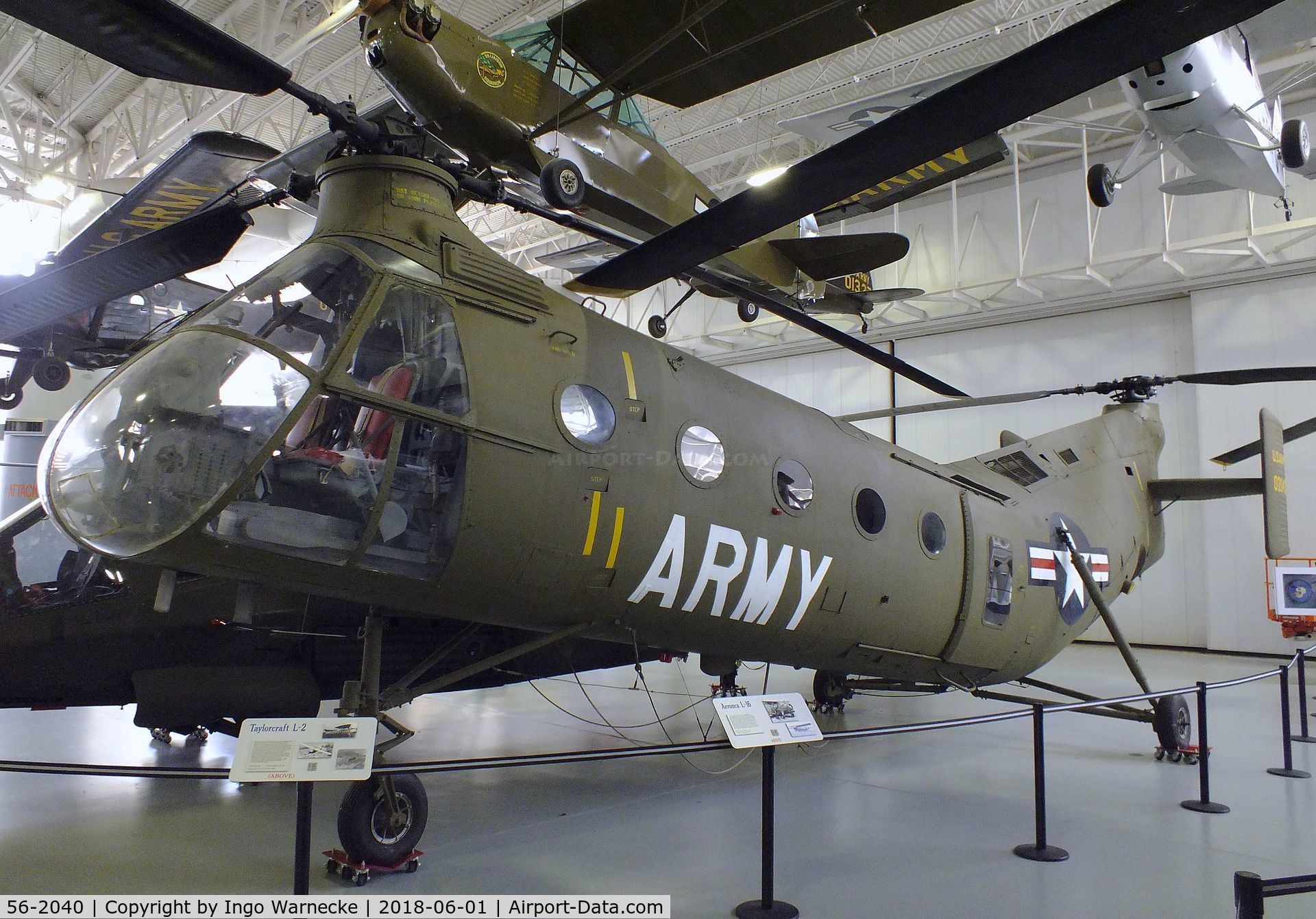 56-2040, Vertol CH-21C Shawnee C/N C.202, Vertol CH-21C Shawnee at the US Army Aviation Museum, Ft. Rucker