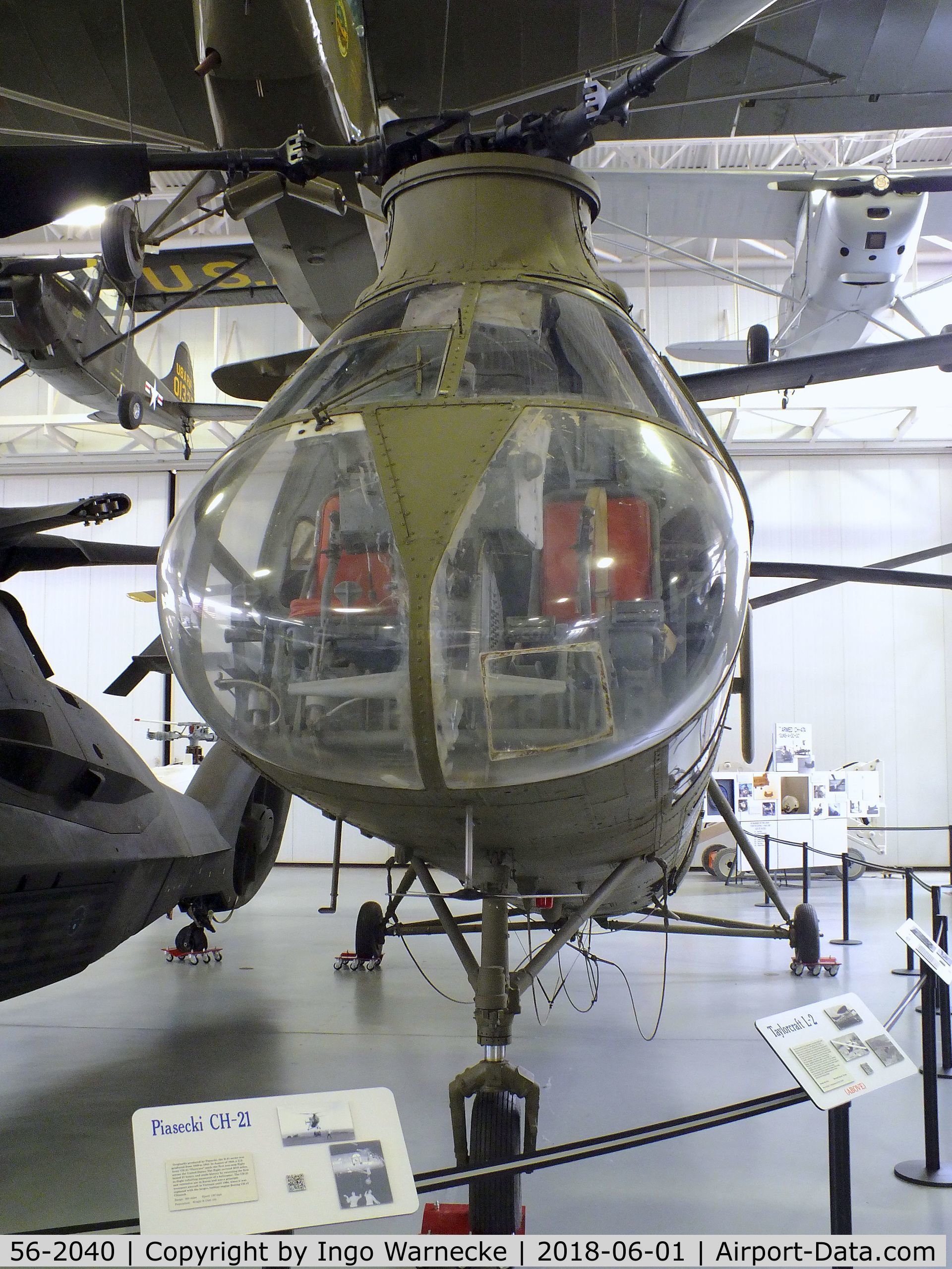 56-2040, Vertol CH-21C Shawnee C/N C.202, Vertol CH-21C Shawnee at the US Army Aviation Museum, Ft. Rucker