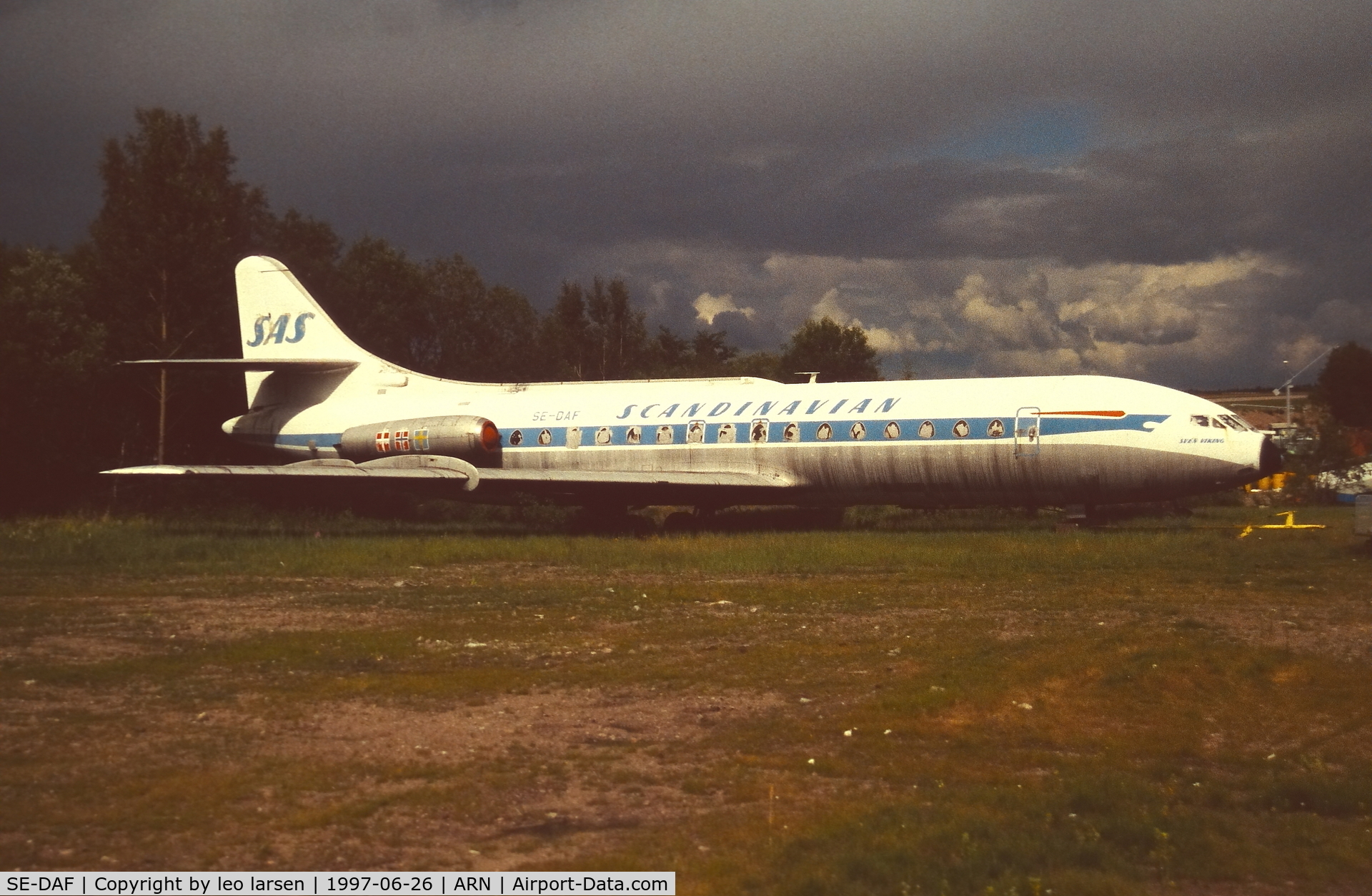 SE-DAF, 1962 Sud Aviation SE-210 Caravelle III C/N 112, Stockholm Arlanda 26.6.1997
