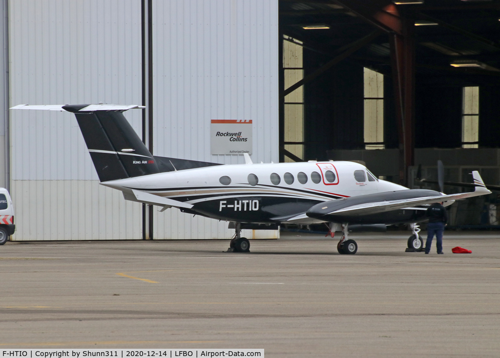 F-HTIO, 2012 Hawker Beechcraft B200GT King Air C/N BY-142, Parked the General Aviation area...
