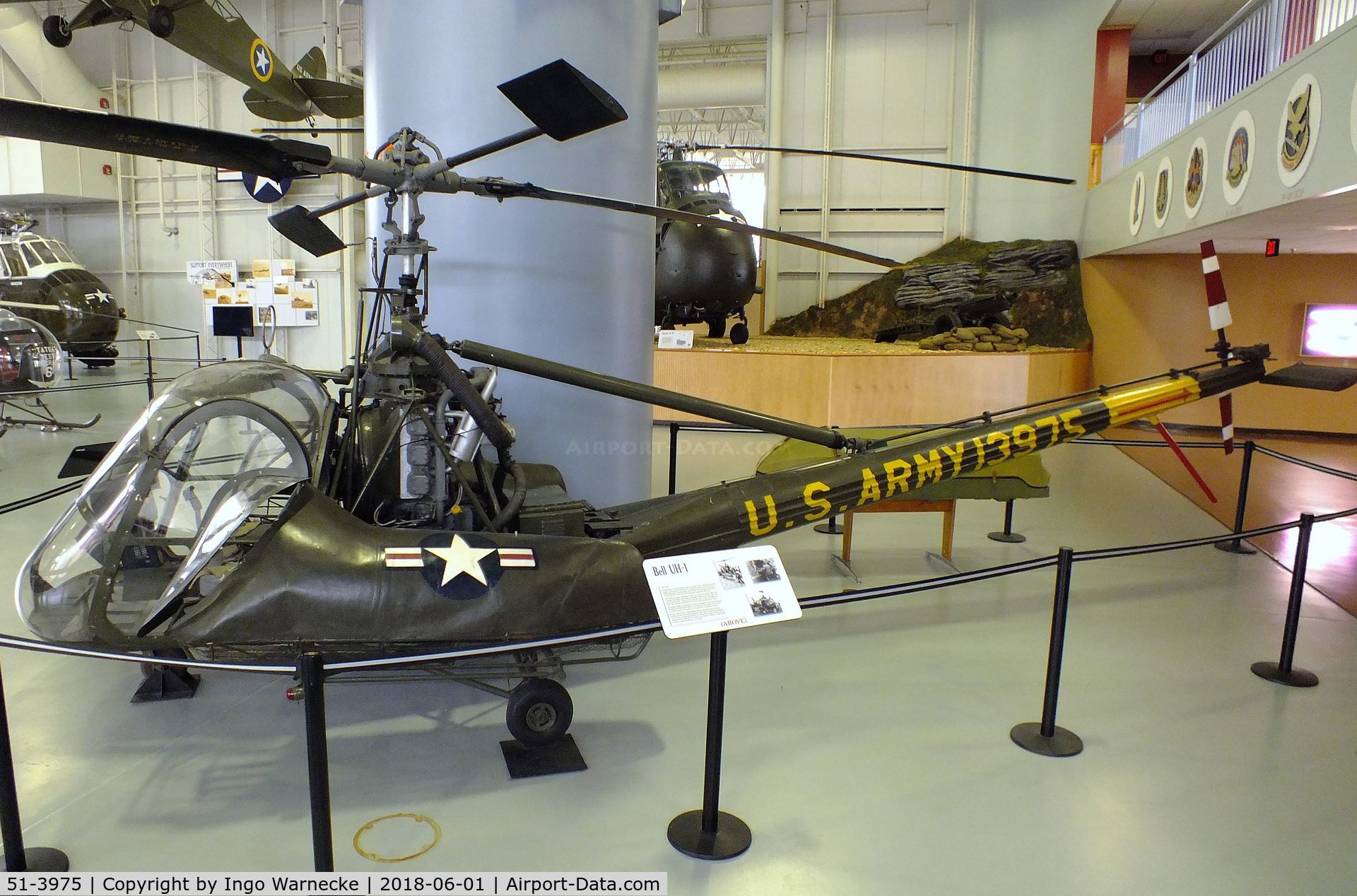 51-3975, 1951 Hiller UH-23B Raven C/N 188, Hiller UH-23B Raven at the US Army Aviation Museum, Ft. Rucker