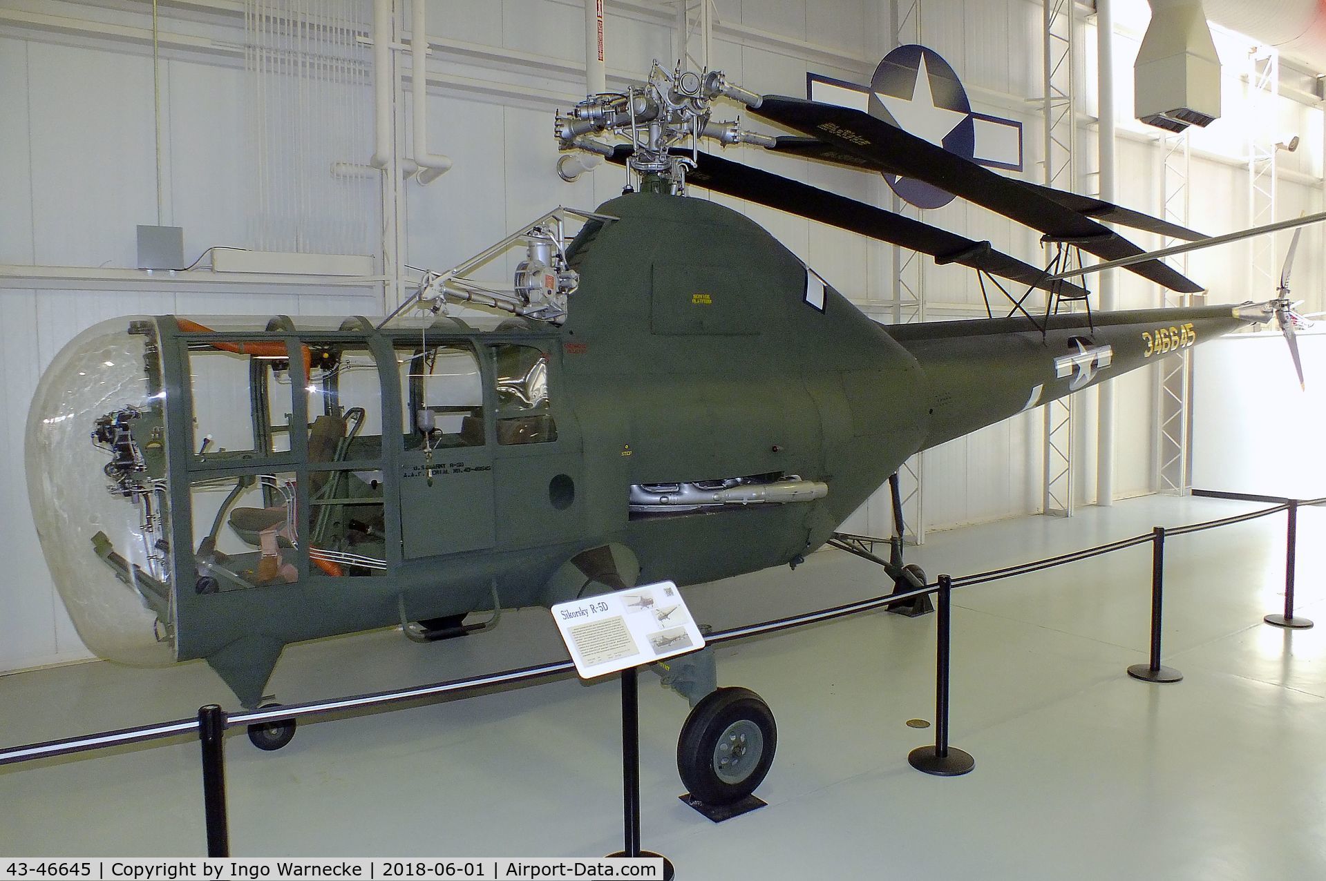 43-46645, 1944 Sikorsky R-5D Dragonfly C/N 188, Sikorsky R-5D Dragonfly at the US Army Aviation Museum, Ft. Rucker