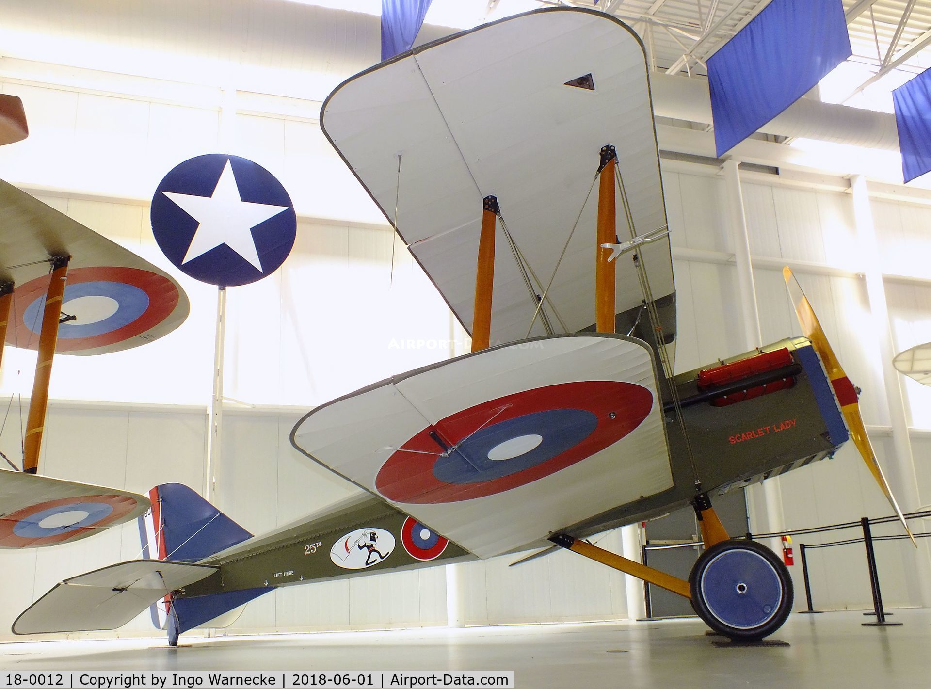 18-0012, 1918 Curtiss SE.5A C/N F8010, Royal Aircraft Factory (Curtiss) S.E.5A replica at the US Army Aviation Museum, Ft. Rucker