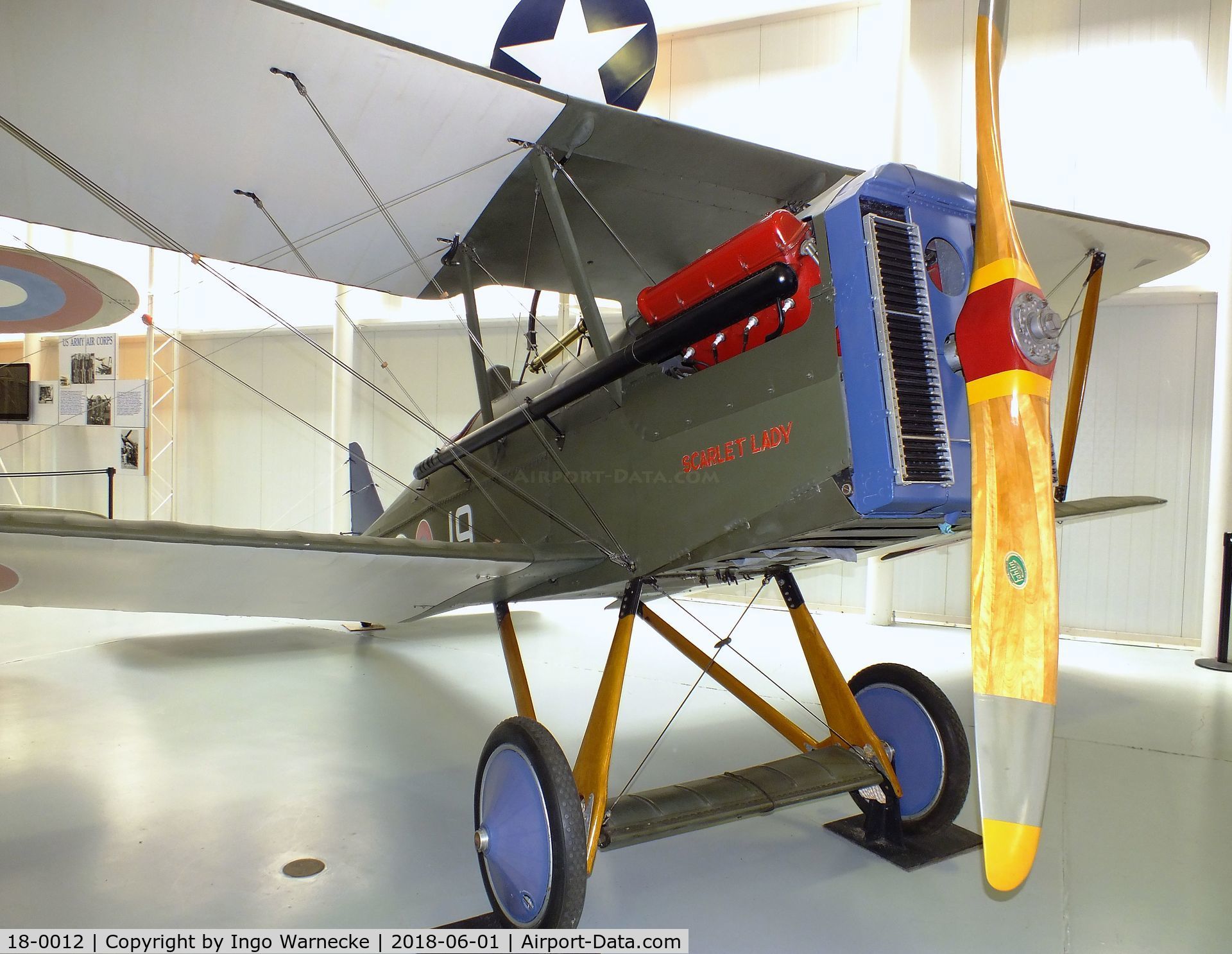 18-0012, 1918 Curtiss SE.5A C/N F8010, Royal Aircraft Factory (Curtiss) S.E.5A replica at the US Army Aviation Museum, Ft. Rucker