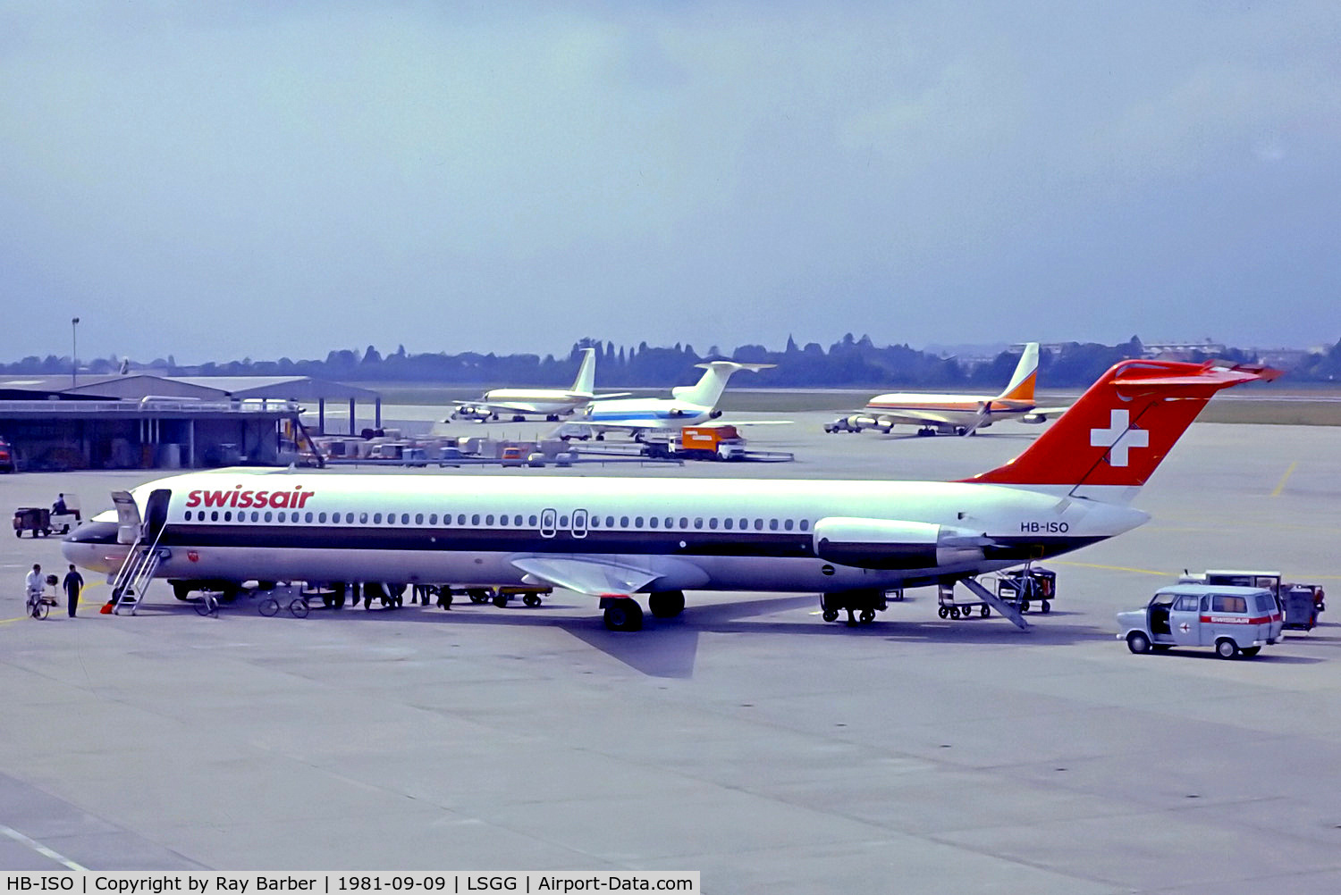 HB-ISO, 1975 Douglas DC-9-51 C/N 47658, HB-ISO Douglas DC-9-51 [47658] (Swissair) Geneva Int'l (Cointrin)~HB 09/09/1981