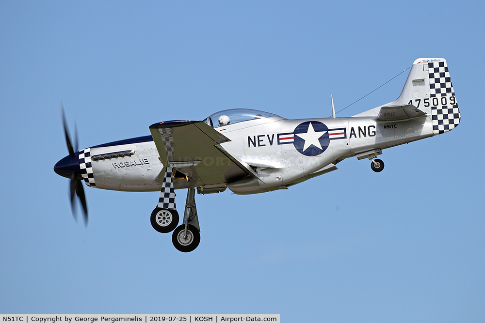N51TC, 1944 North American/aero Classics P-51D C/N 44-75009, Oshkosh 2019.