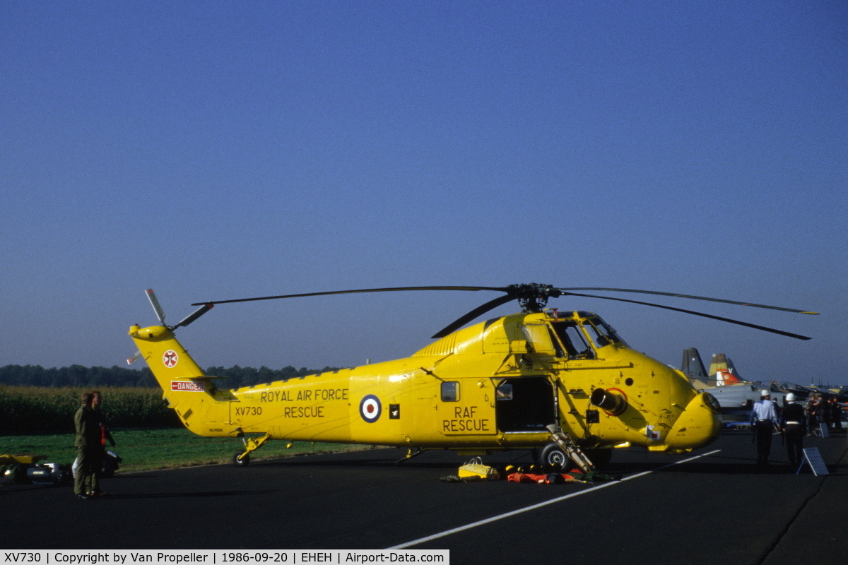 XV730, 1968 Westland Wessex HC.2 C/N WA625, Royal Air Force Westland Wessex HC.2 rescue helicopter at the 1986 Open day at Eindhoven Air Base, the Netherlands