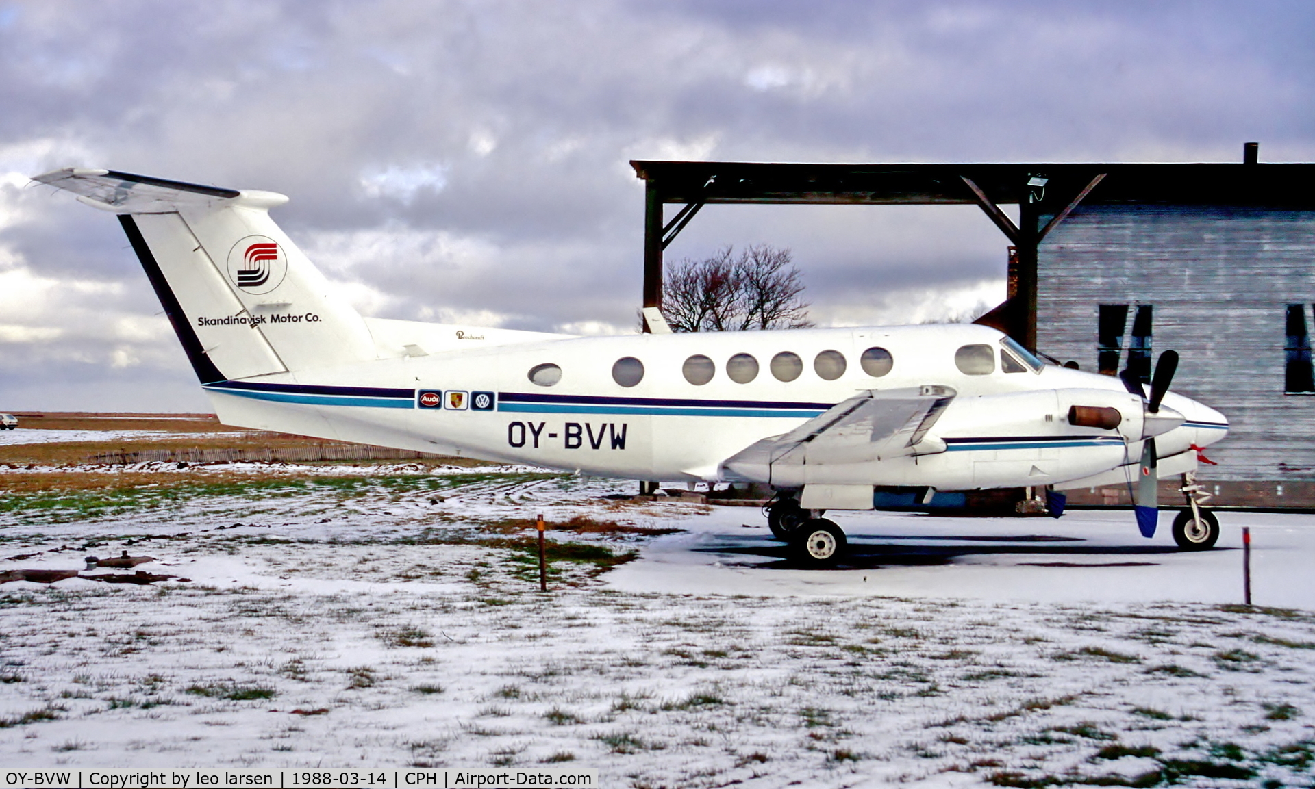 OY-BVW, 1980 Beech 200 Super King Air C/N BB-705, Copenhagen 14.3.1988