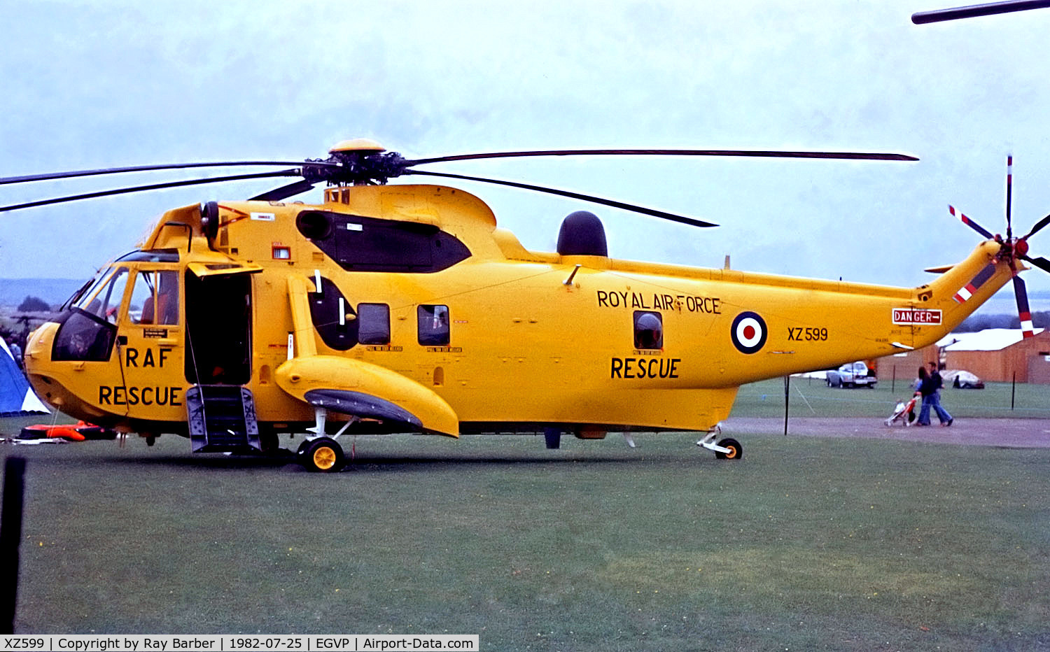 XZ599, 1978 Westland Sea King HAR.3 C/N WA865, XZ599   Westland Sea King HAR.3 [WA/865] (Royal Air Force) AAC Middle Wallop~G 25/07/1982
