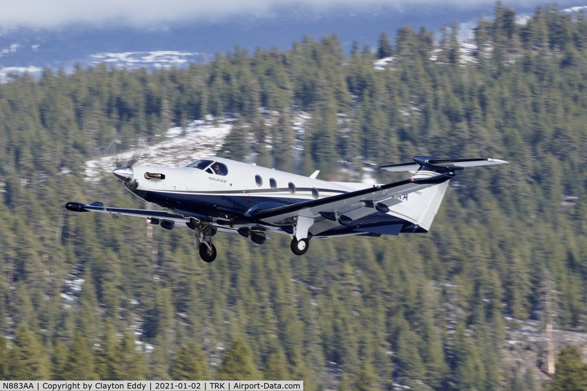 N883AA, 2009 Pilatus PC-12/47E C/N 1177, Truckee Airport California 2021.