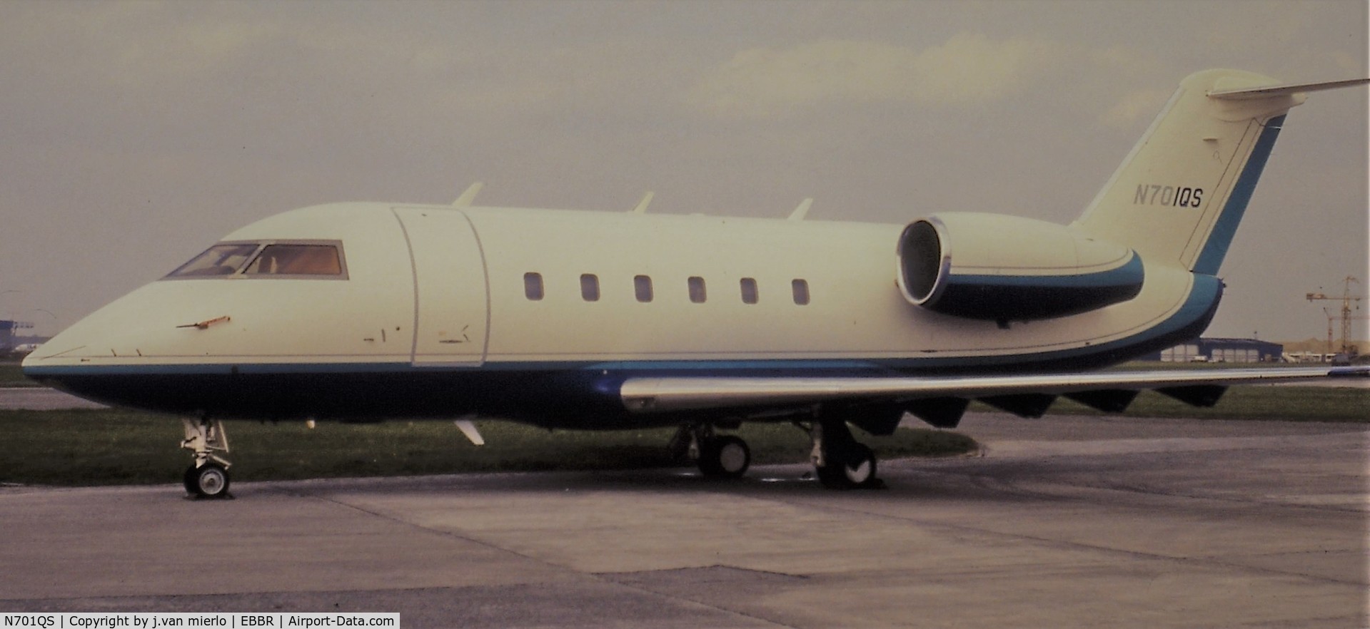 N701QS, 2019 Bombardier Challenger 350 (BD-100-1A10) C/N 20797, scan from slide