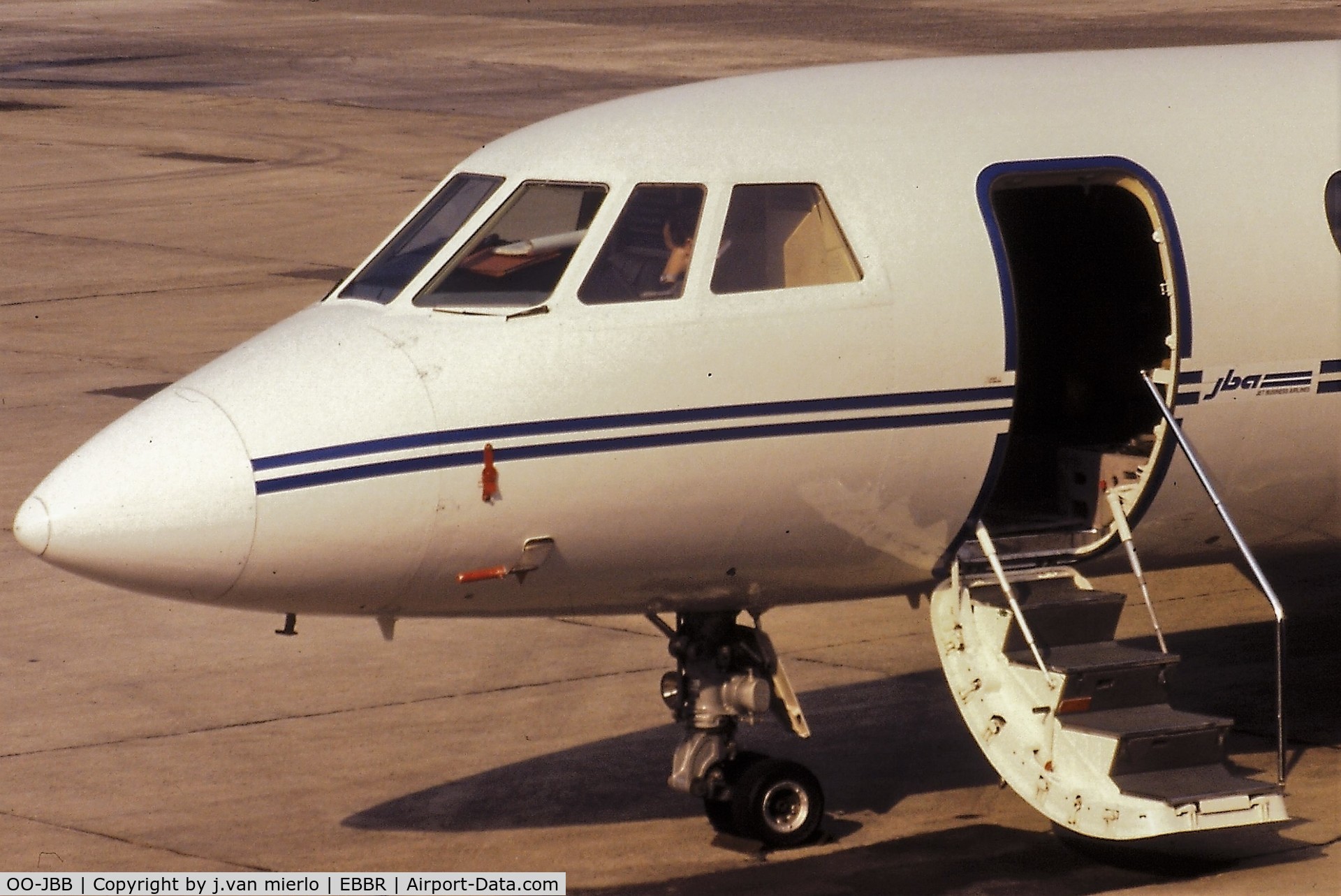 OO-JBB, 1967 Dassault Falcon (Mystere) 20-5 C/N 116, Scan from slide