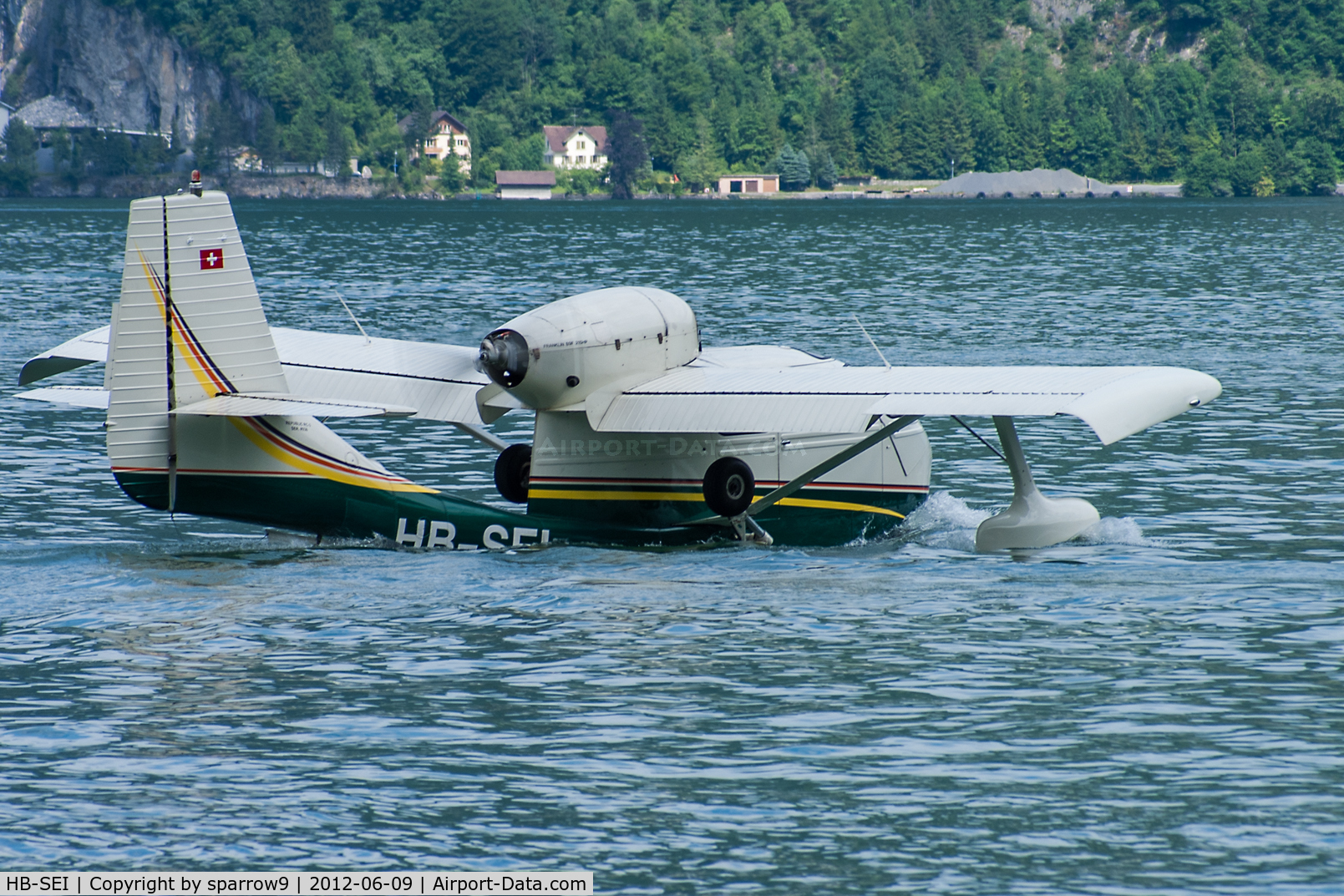HB-SEI, 1947 Republic RC-3 Seabee C/N 936, Hergiswil/Lake of Four Cantons/Switzerland. HB-registered from 2009-12-23 until 2015-11-25.