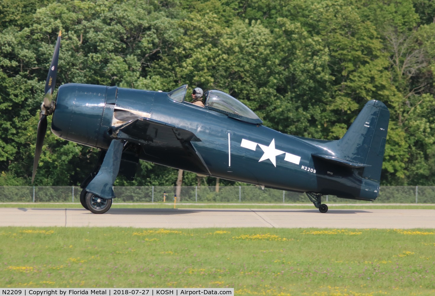 N2209, 1945 Grumman F8F-1B Bearcat C/N 122095, EAA OSH 2018