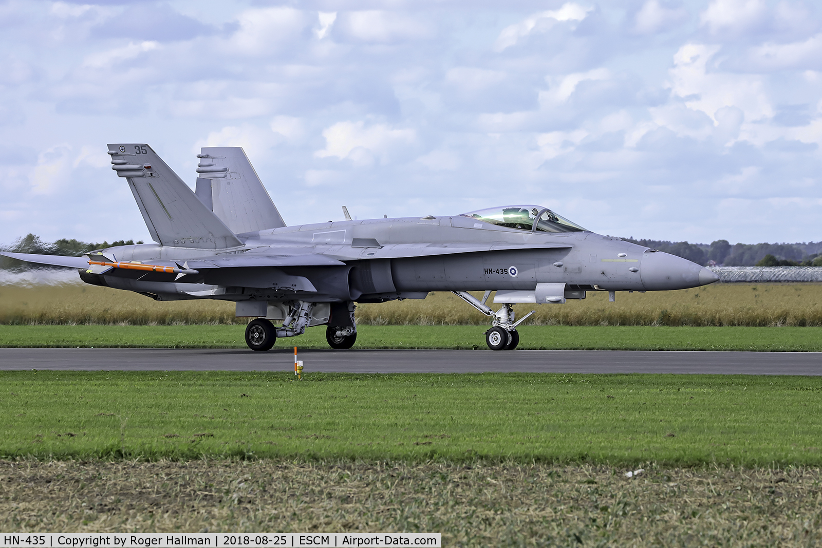 HN-435, McDonnell Douglas F-18C Hornet C/N 1443, A picture taken at the Swedish Air Force Day 2018