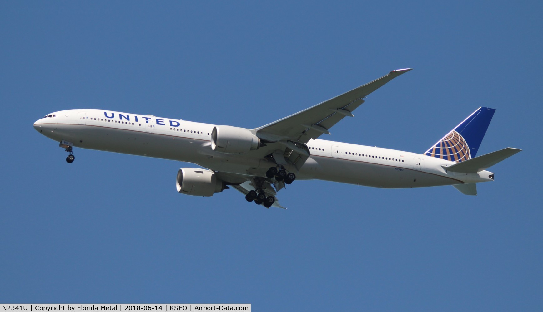 N2341U, 2017 Boeing 777-300/ER C/N 63721 / 1493, SFO spotting 2018