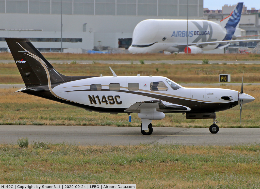 N149C, 2012 Piper PA-46-500TP Meridan C/N 4697490, Taxiing to the General Aviation area...