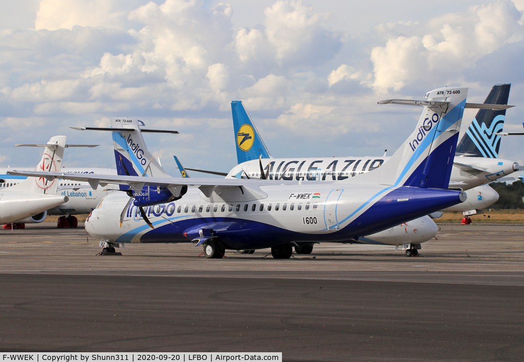 F-WWEK, 2020 ATR 72-600 C/N 1600, C/n 1600 - To be VT-ISX